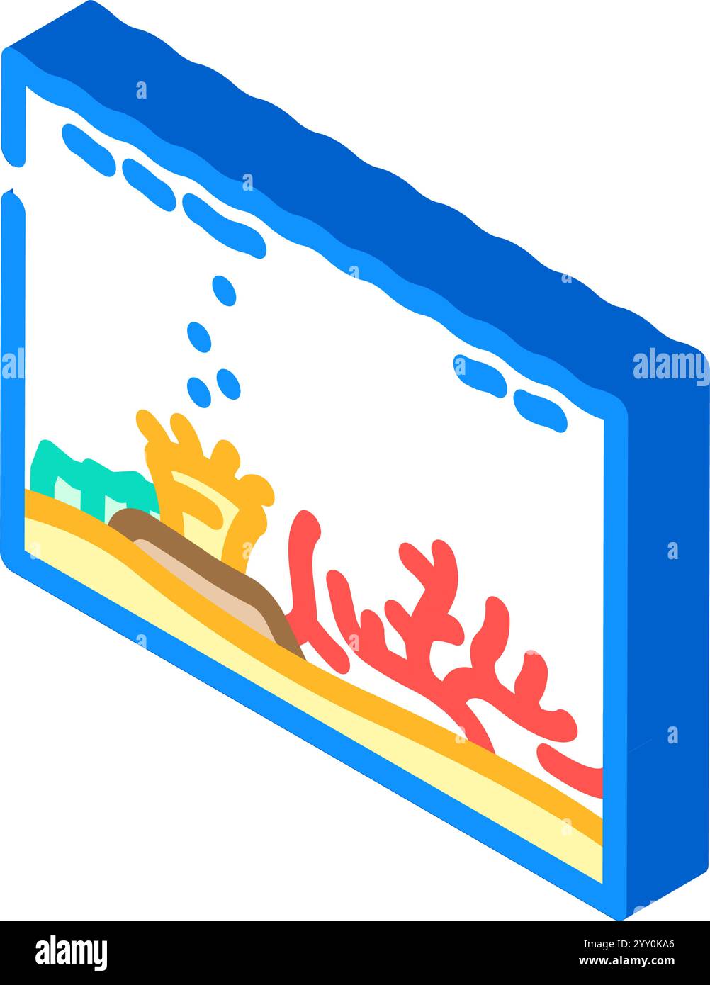 coral reef world ocean isometric icon vector illustration Stock Vector ...
