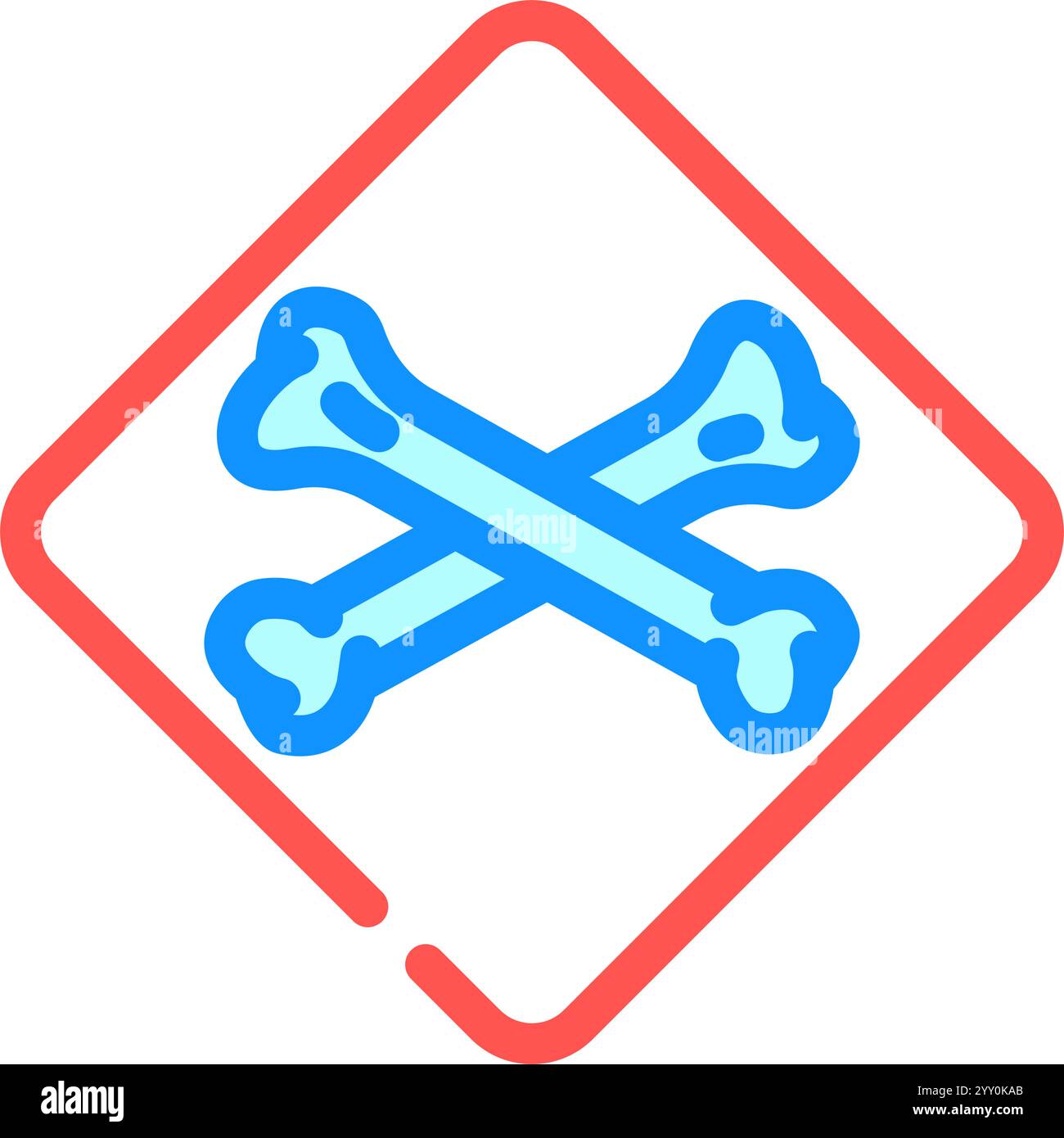 crossbones bleach color icon vector illustration Stock Vector Image ...