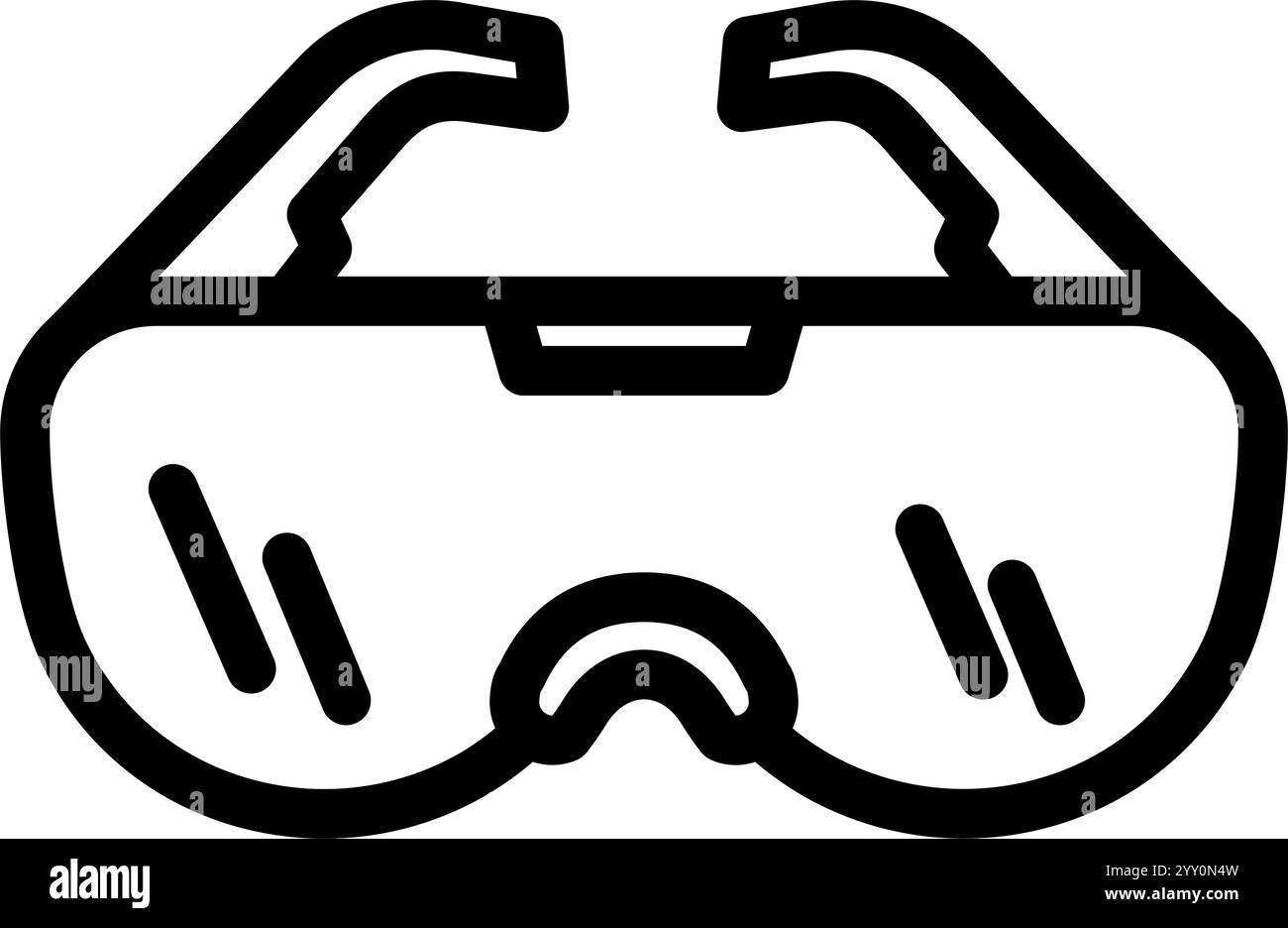 safety goggles bleach line icon vector illustration Stock Vector Image ...