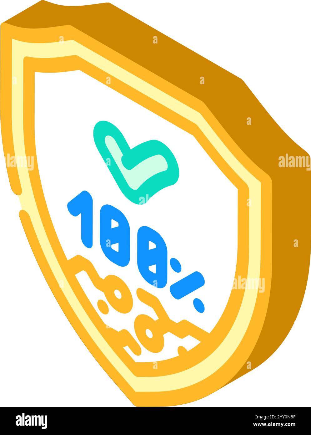 secure transaction shield decentralized application isometric icon ...