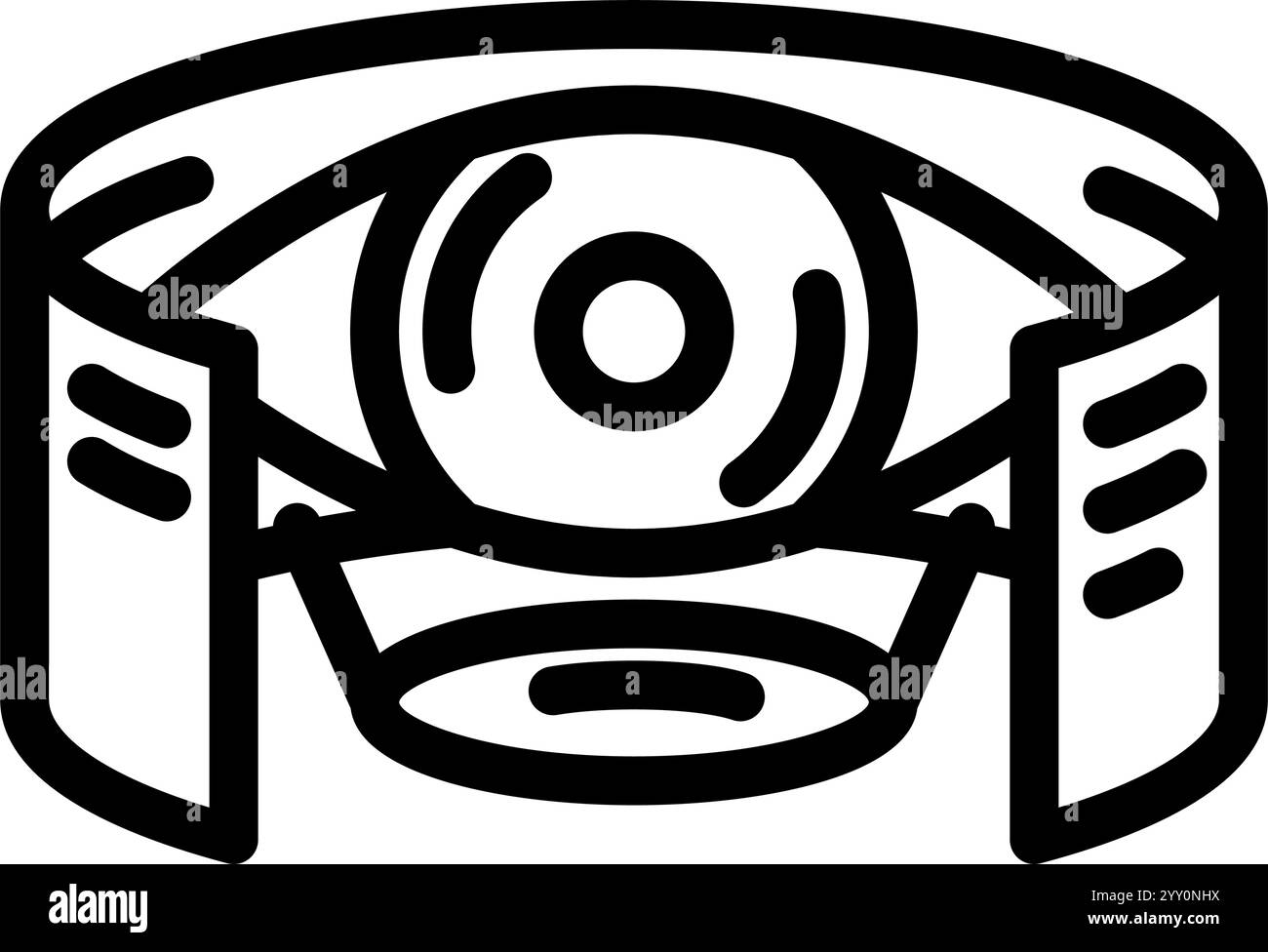 eye icon with ar augmented reality line icon vector illustration Stock ...