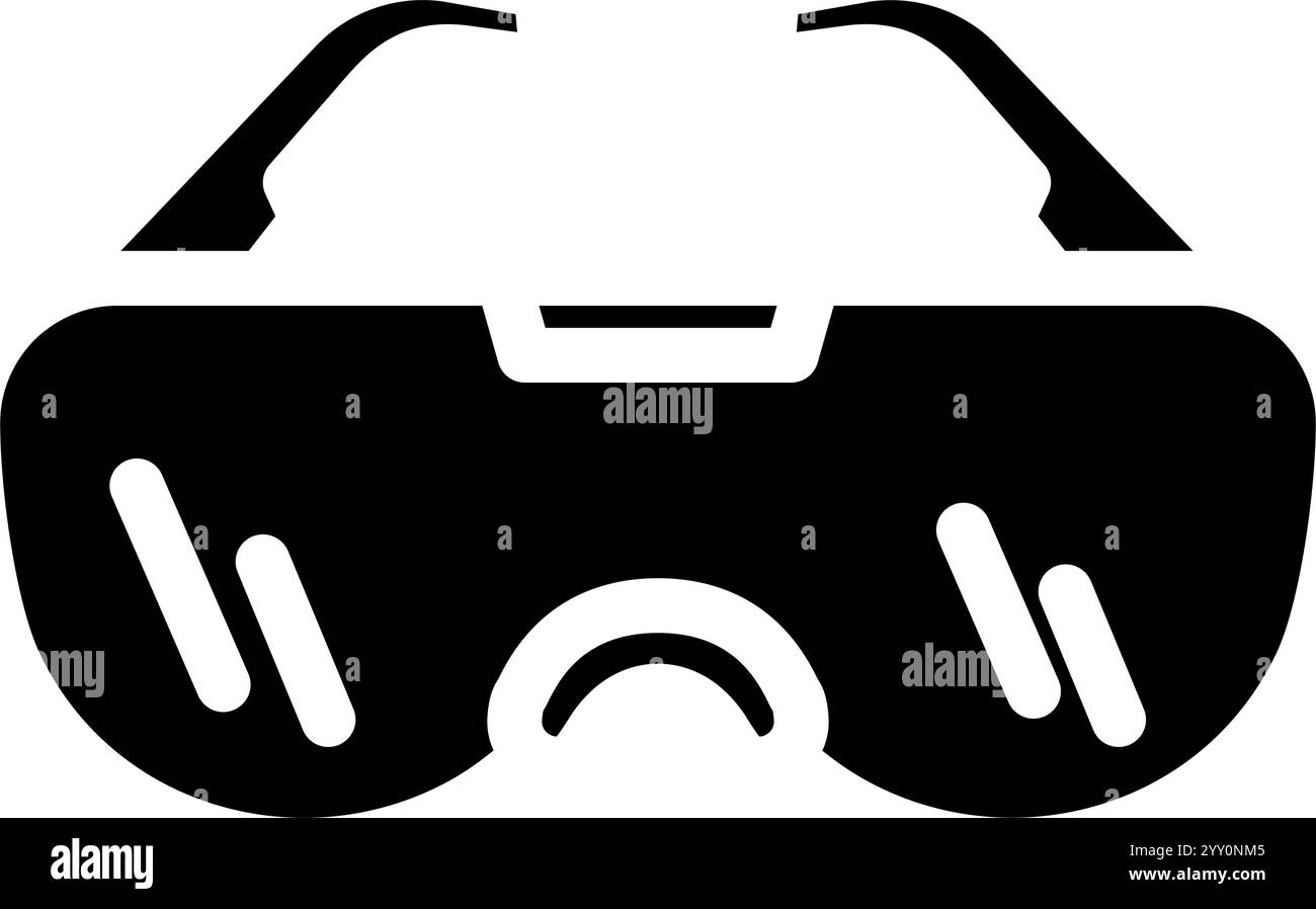 safety goggles bleach glyph icon vector illustration Stock Vector Image ...