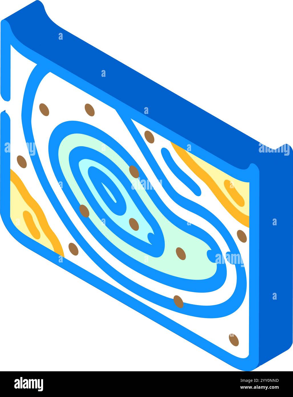 ocean floor map world ocean isometric icon vector illustration Stock ...