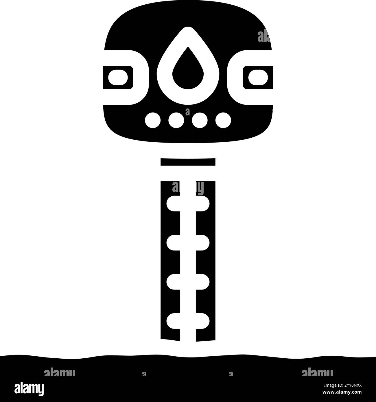 soil moisture sensor agri tech glyph icon vector illustration Stock ...