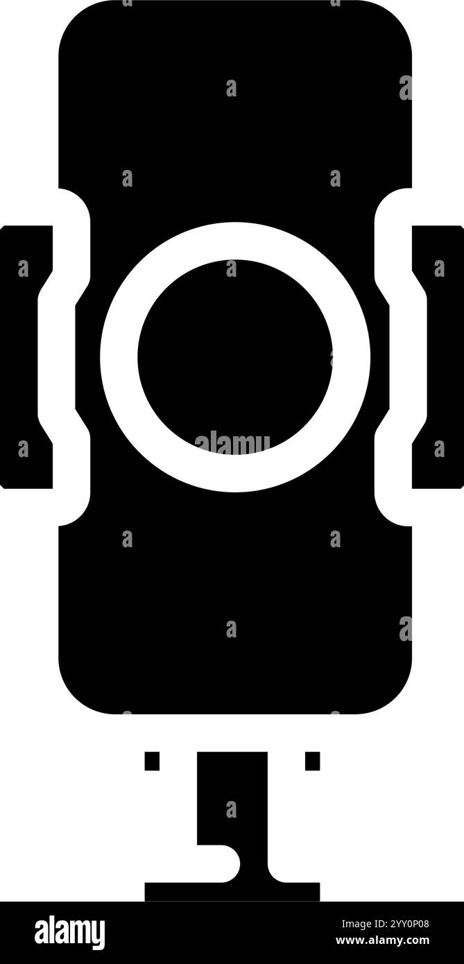 car phone mount accessory glyph icon vector illustration Stock Vector ...