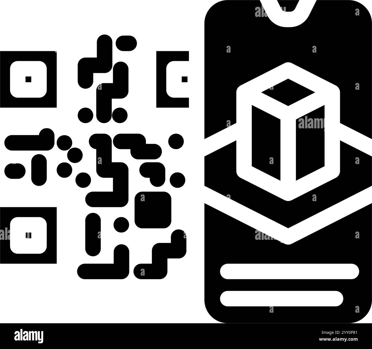 ar marker augmented reality glyph icon vector illustration Stock Vector ...