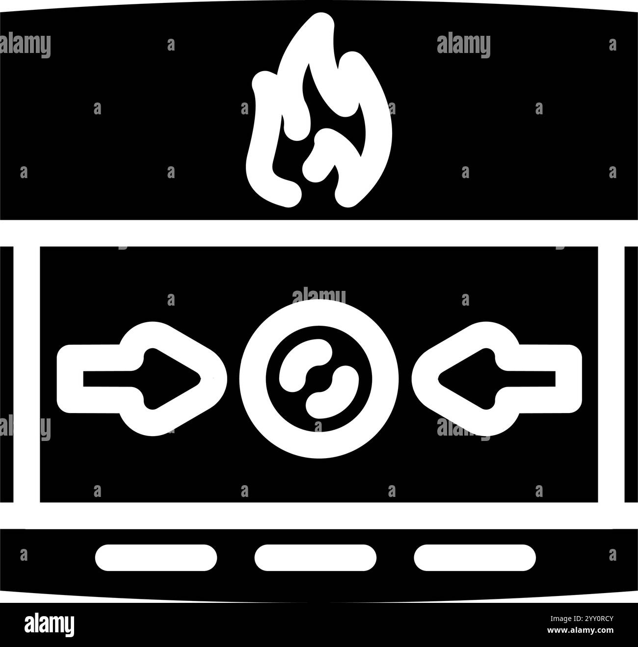 fire alarm button glyph icon vector illustration Stock Vector Image ...
