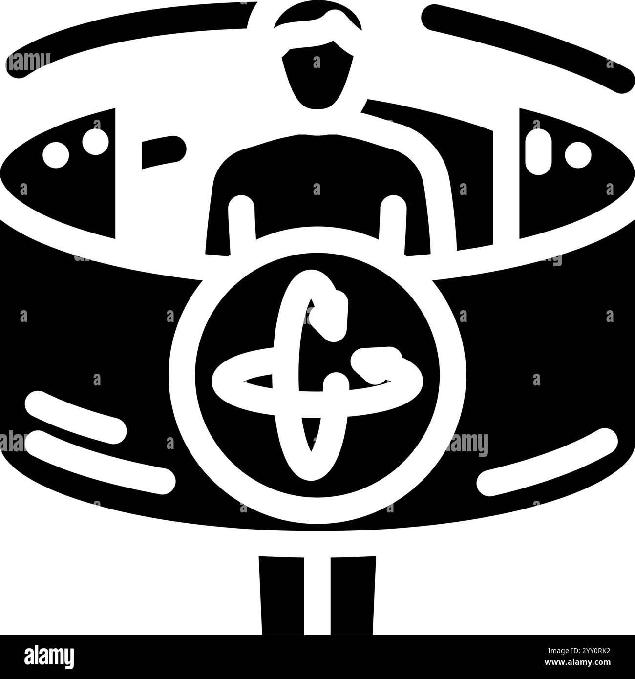 virtual tour augmented reality glyph icon vector illustration Stock ...