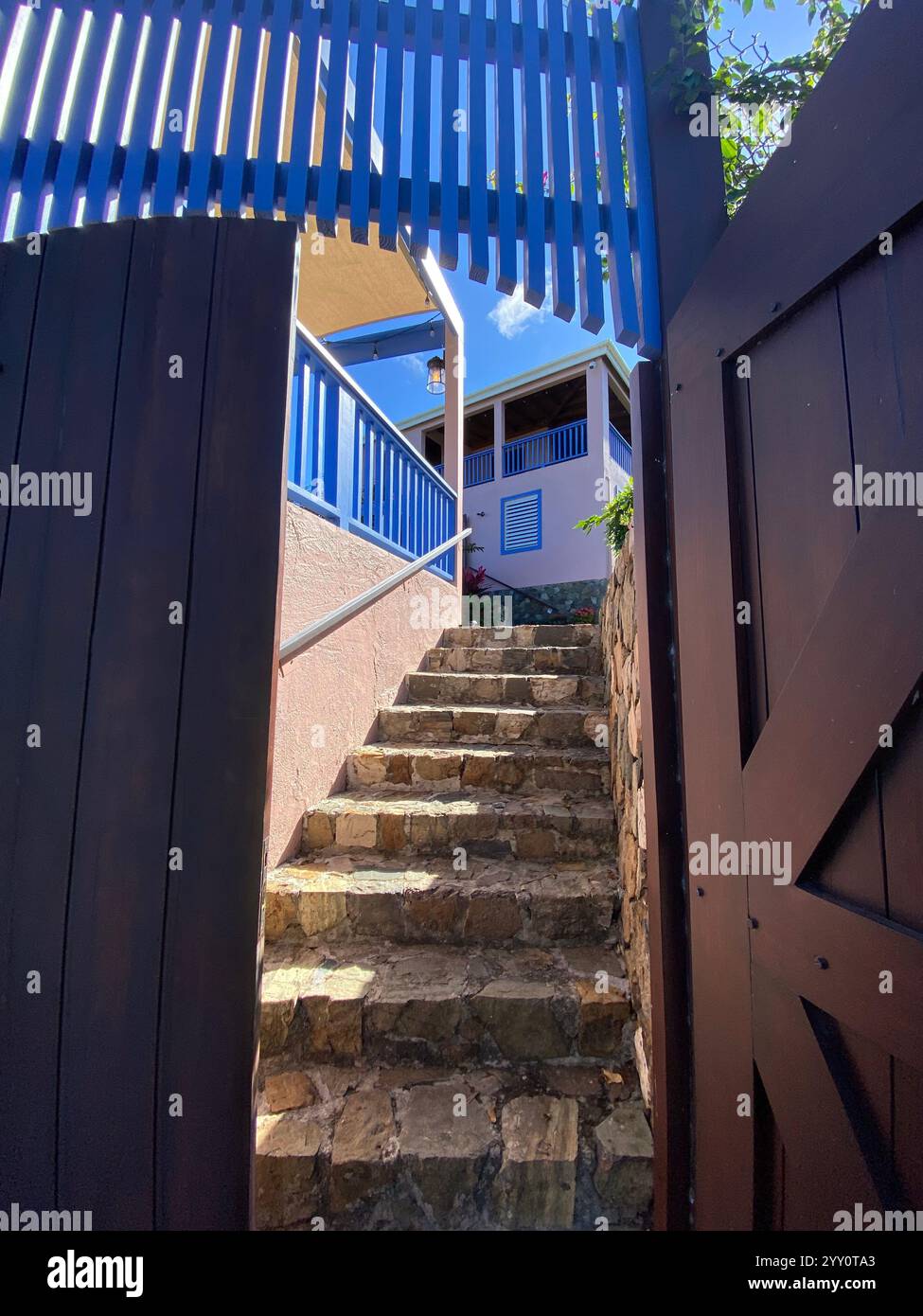 Stairway to an Island Home - Smartphone Captured Stock Image