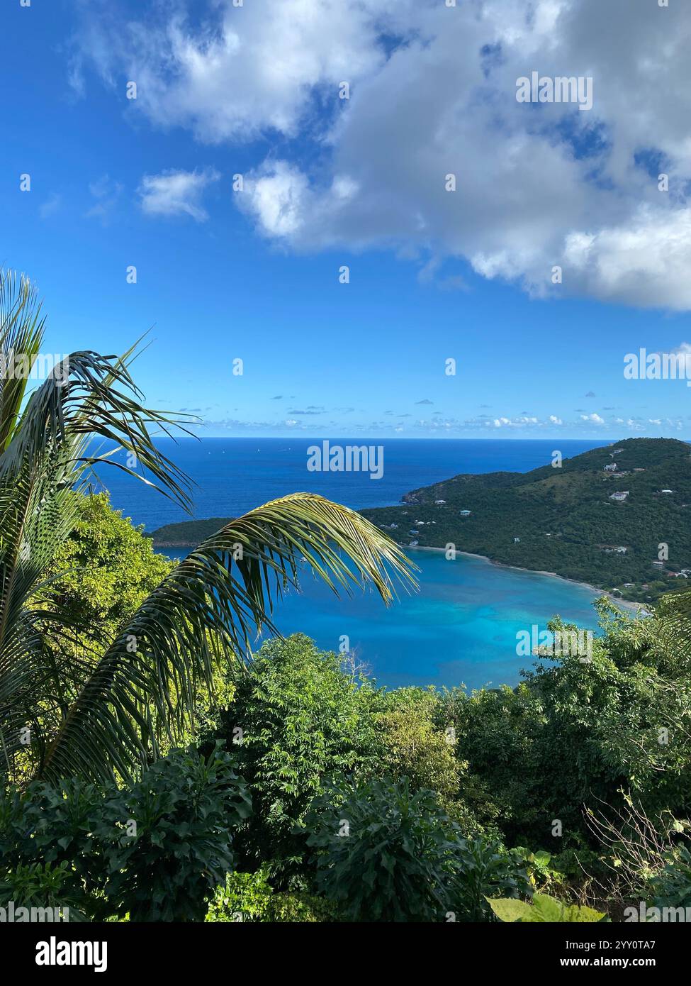 View of the ocean from an island home - Smartphone Captured Stock Image