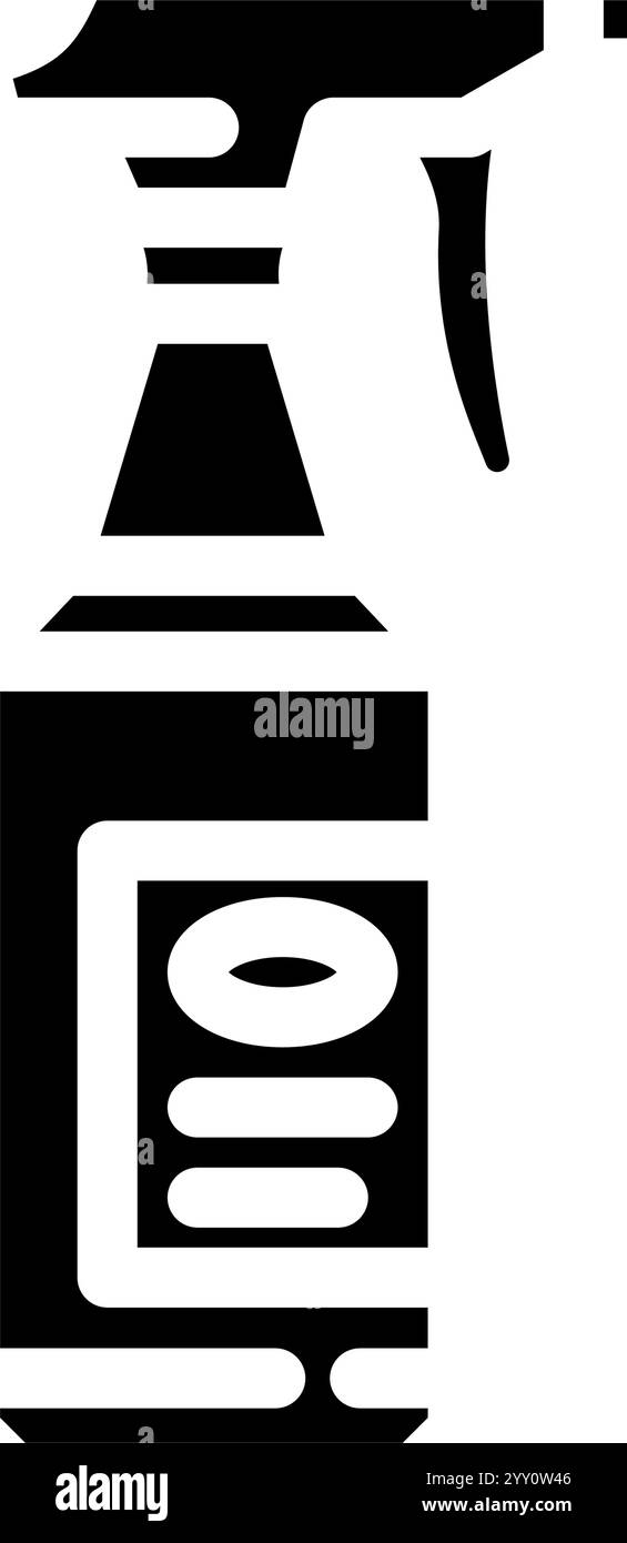 spray bottle bleach glyph icon vector illustration Stock Vector Image ...