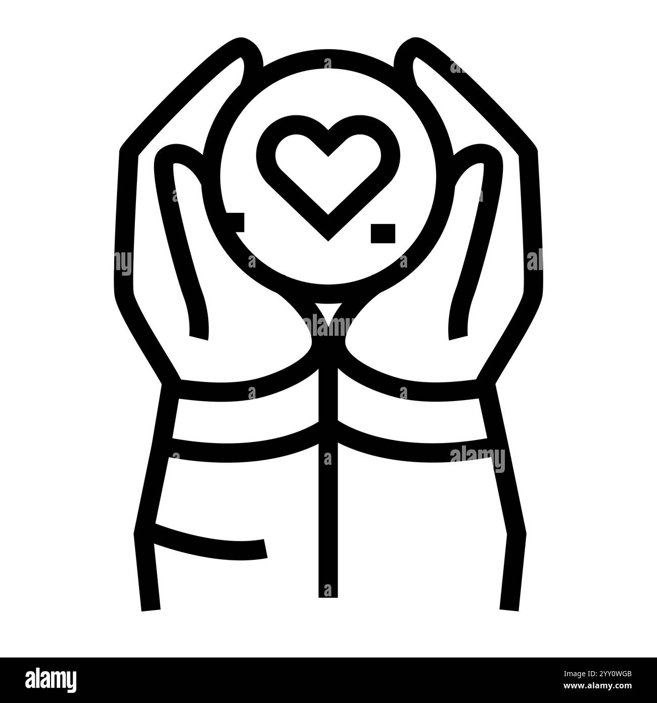 Cup of cocoa in hands line black icon. Sign for web page, mobile app, button, logo. Vector isolated button. Editable stroke. Stock Vector
