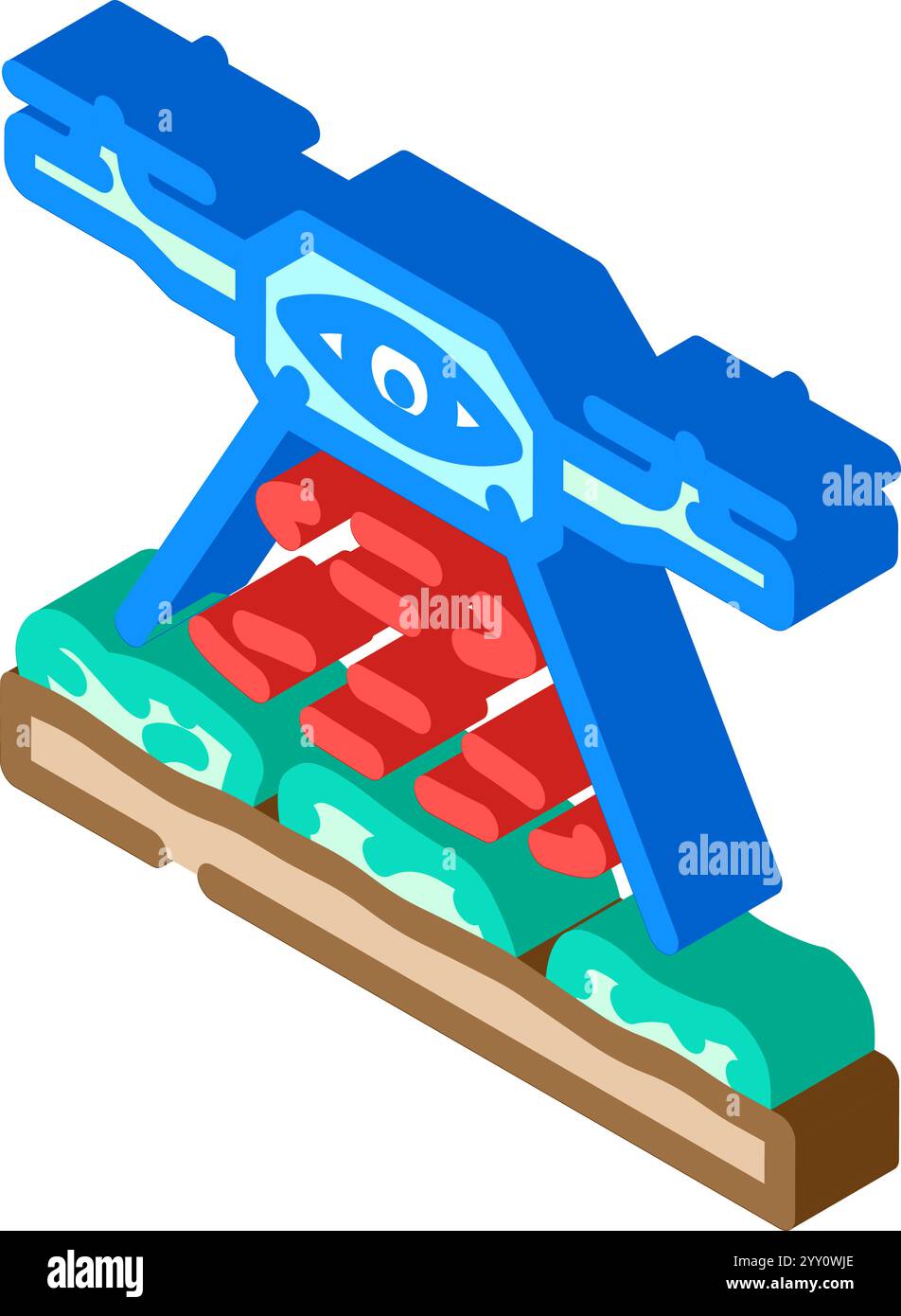 drone for crop monitoring isometric icon vector illustration Stock ...