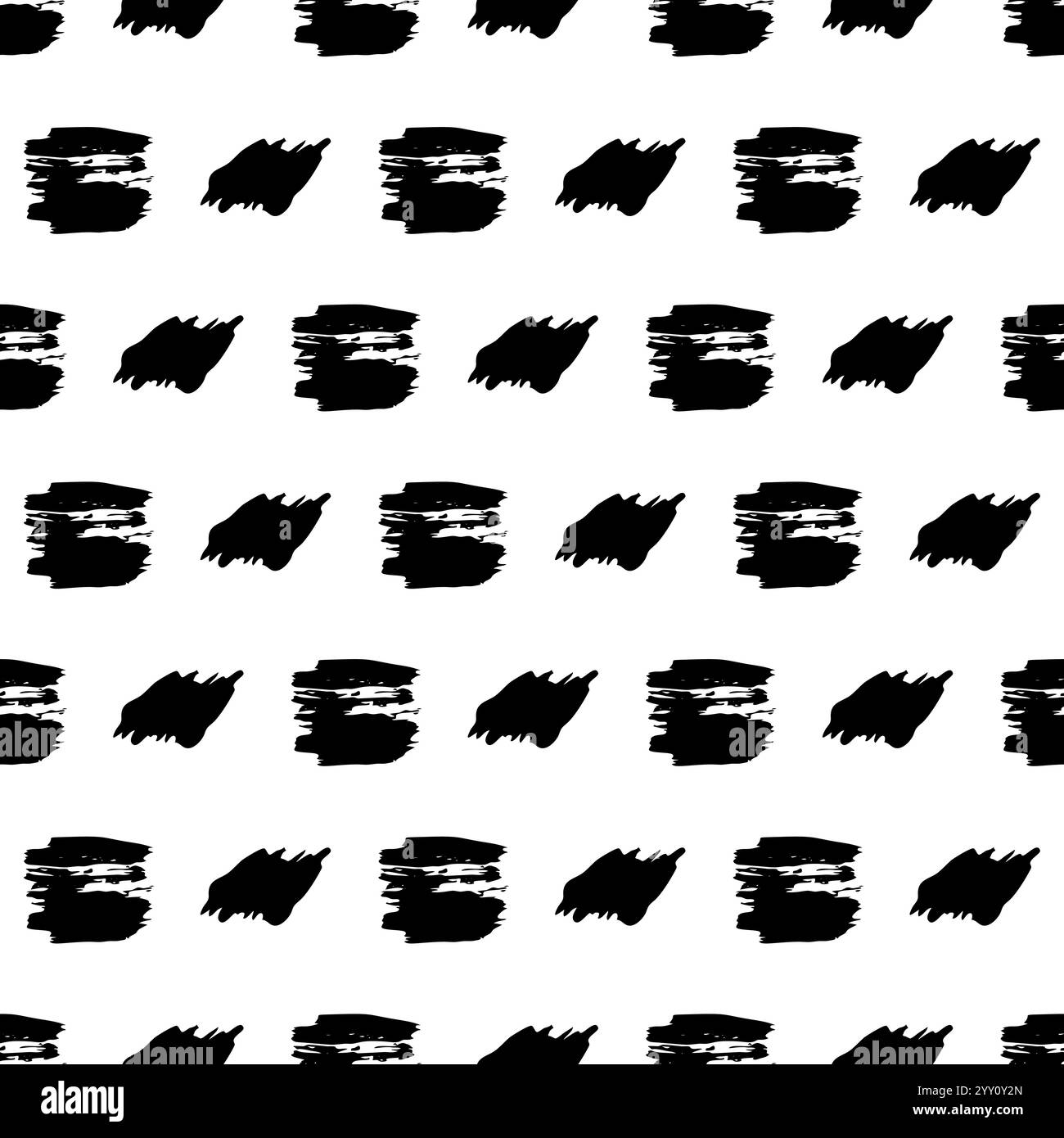 Seamless pattern with hand drawn black circle scribble smear. Abstract ...