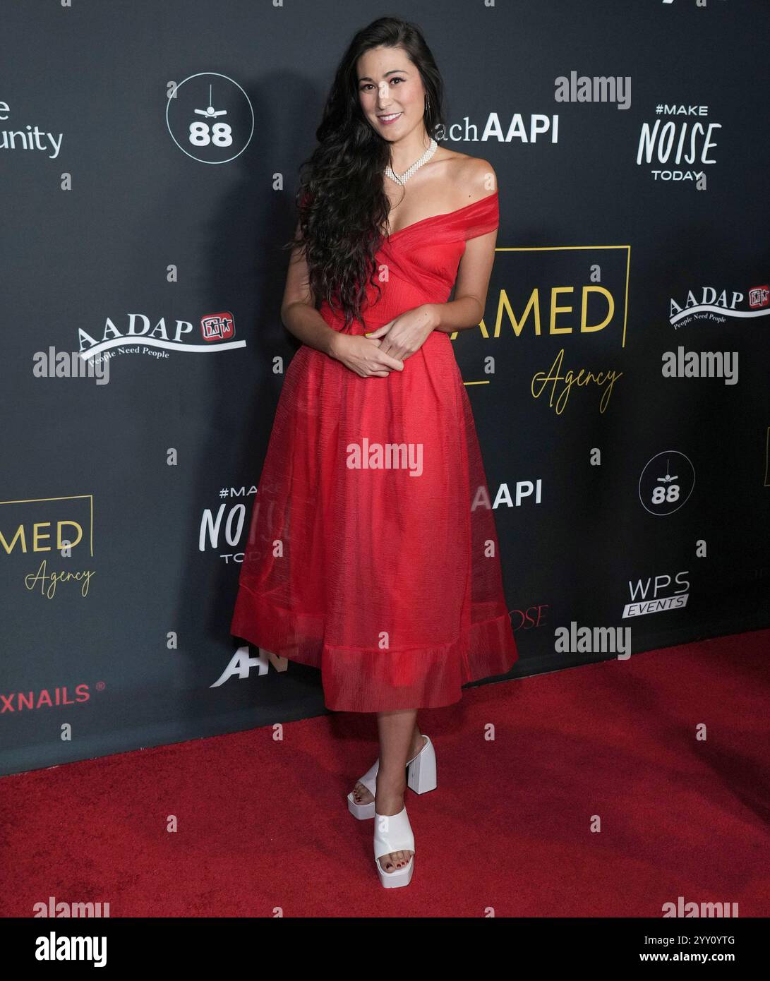 Jacki Jing arrives at the 2024 UNTAMED Agency AAPI Holiday Charity Gala held at Intercrew LA in