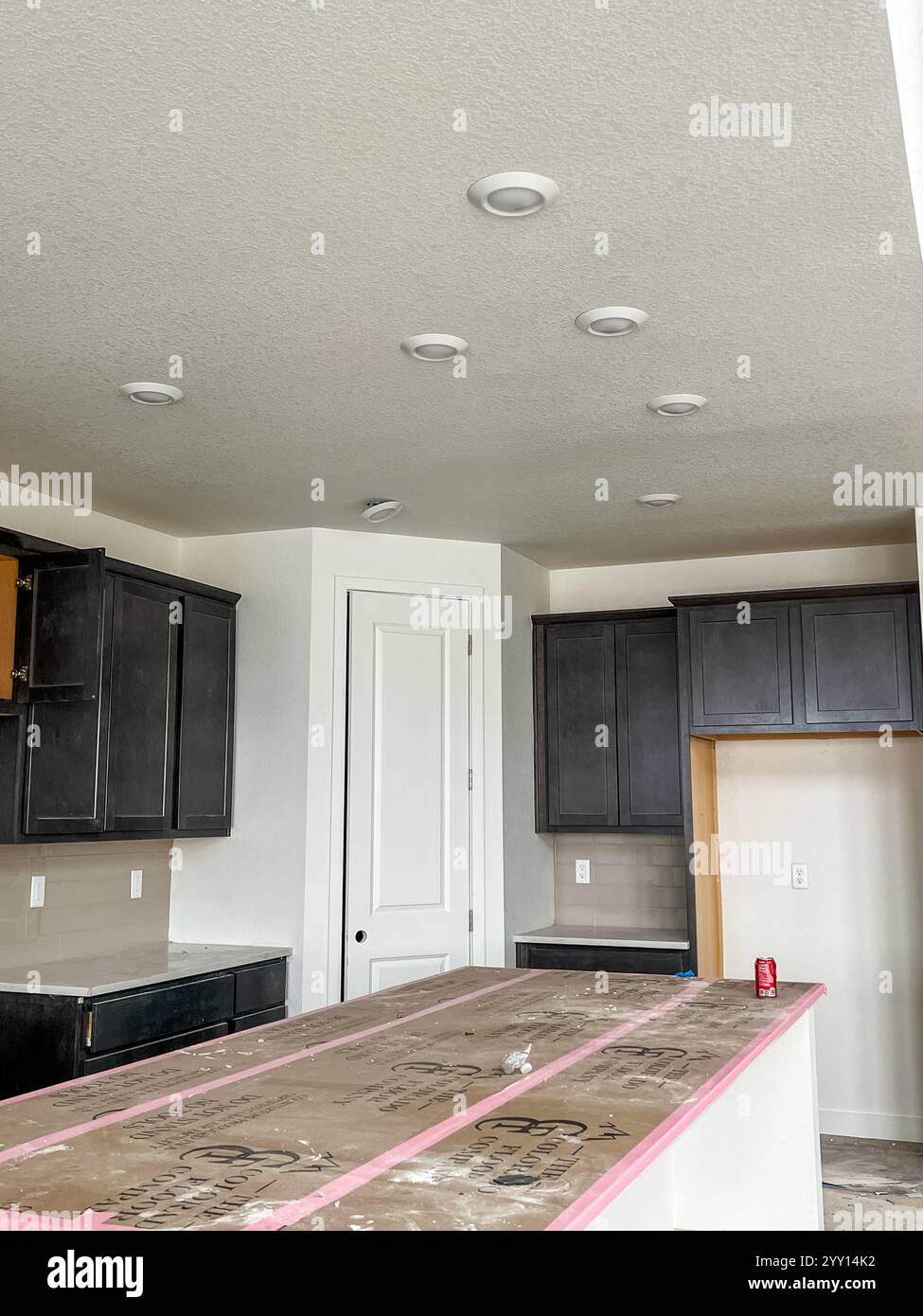 Kitchen in Progress of New Home Construction Stock Photo - Alamy