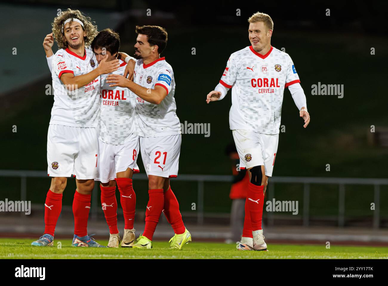 Players of Maritimo seen during Liga Portugal 2 game between teams of ...