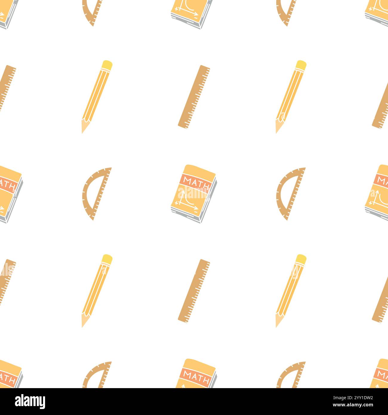 Seamless school pattern. Hand drawn doodle school background. Education ...