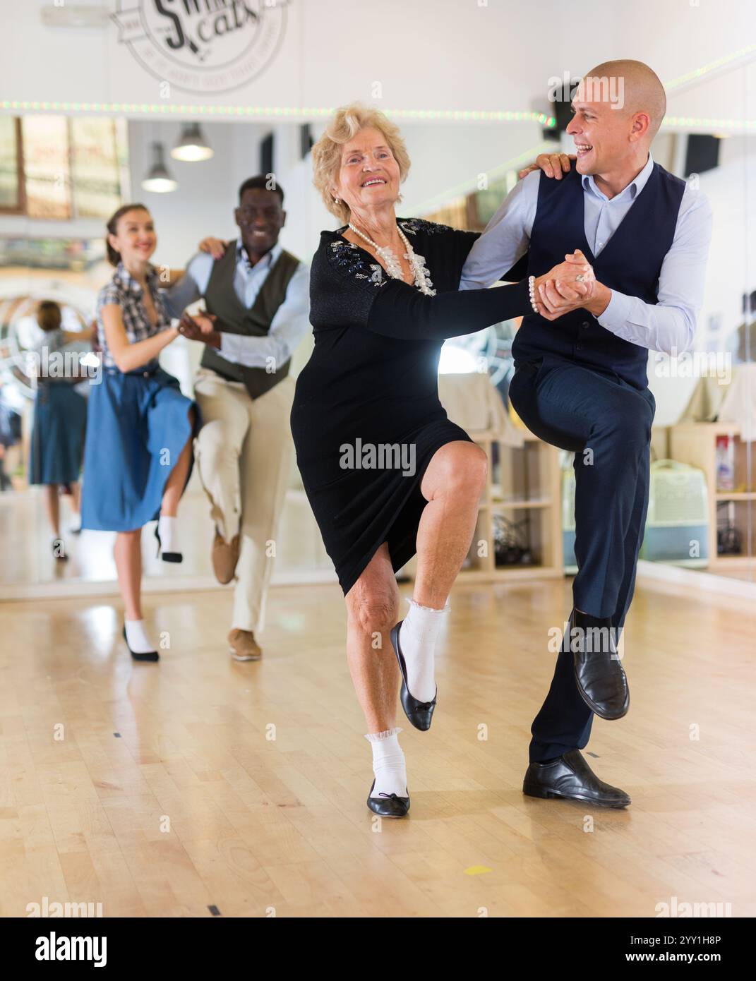 Man younger woman practicing in hi-res stock photography and images - Alamy