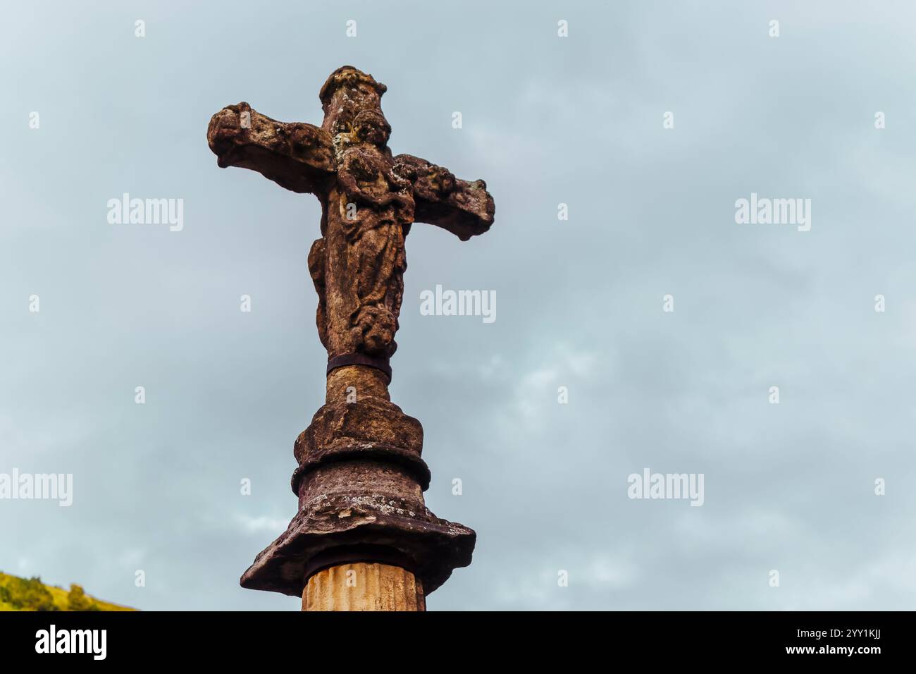 Two Cross Commons The Cross. Erected around the 17th century, it features the image of ...