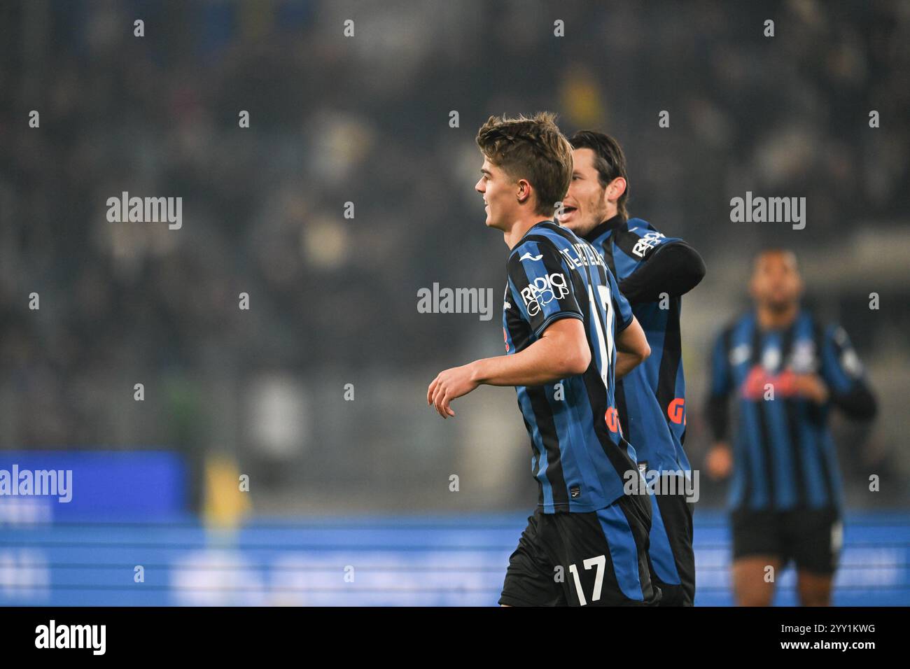 Charles De Ketelaere of Atalanta BC celebrating after a goal during