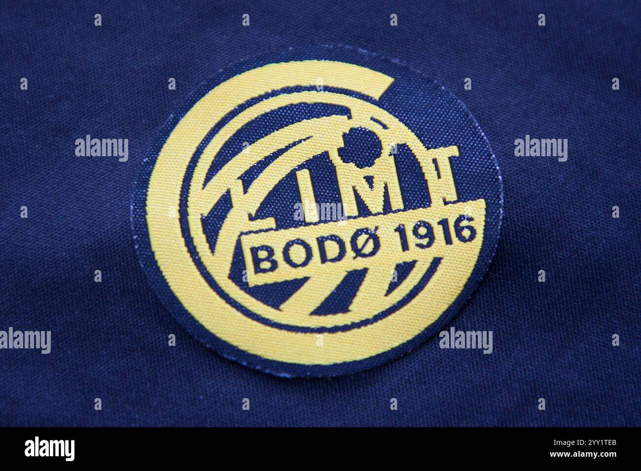 Norway's FK Bodø/Glimt Badge/ Crest/ Logo football team Stock Photo