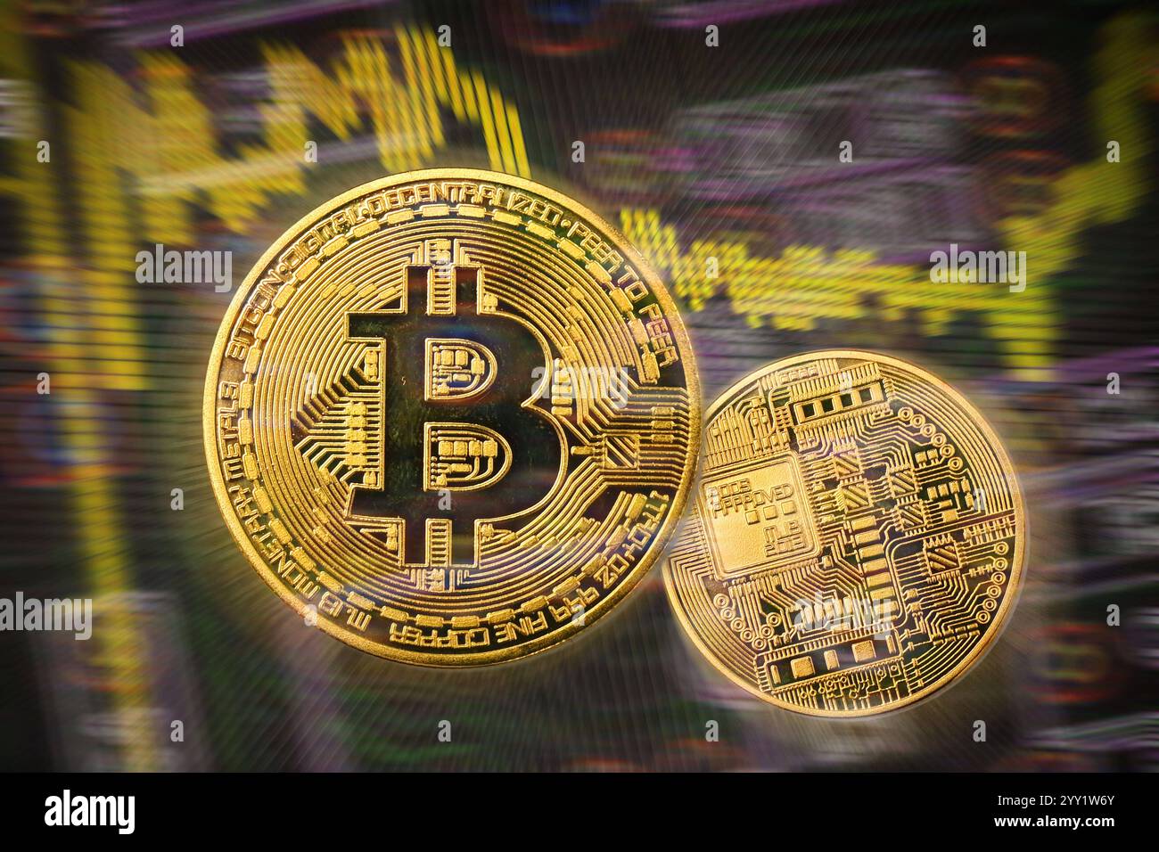 Themenfoto BITCOIN Waehrung,Kryptowaehrung Symbolfoto,Hoehenflug.Bitcons  SYMBOLFOTO, *** theme photo BITCOIN currency,cryptocurrency symbol photo  ,high altitude flight bitcons SYMBOL PHOTO Stock Photo - Alamy