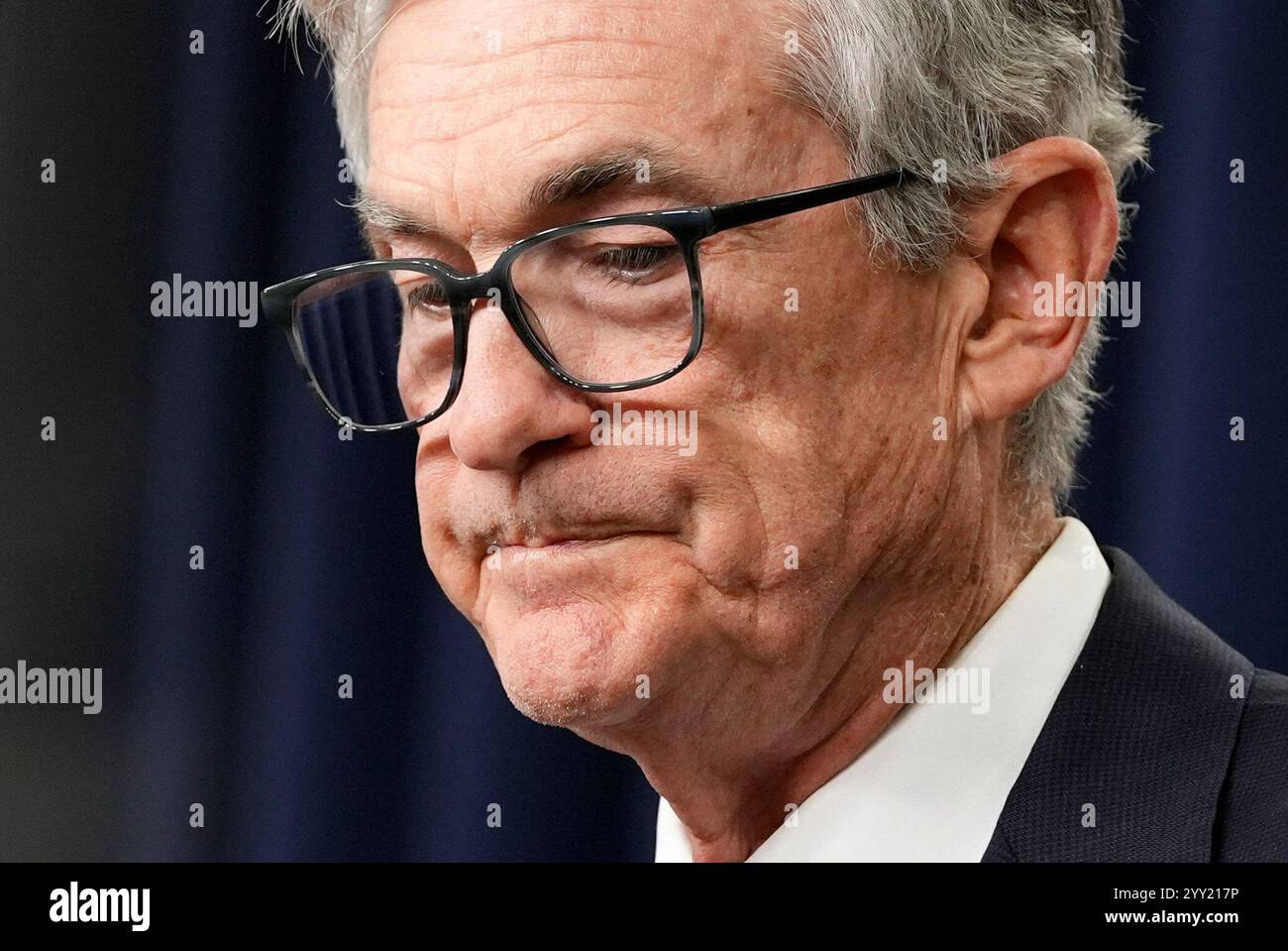 Federal Reserve Board Chairman Jerome Powell speaks during a news ...