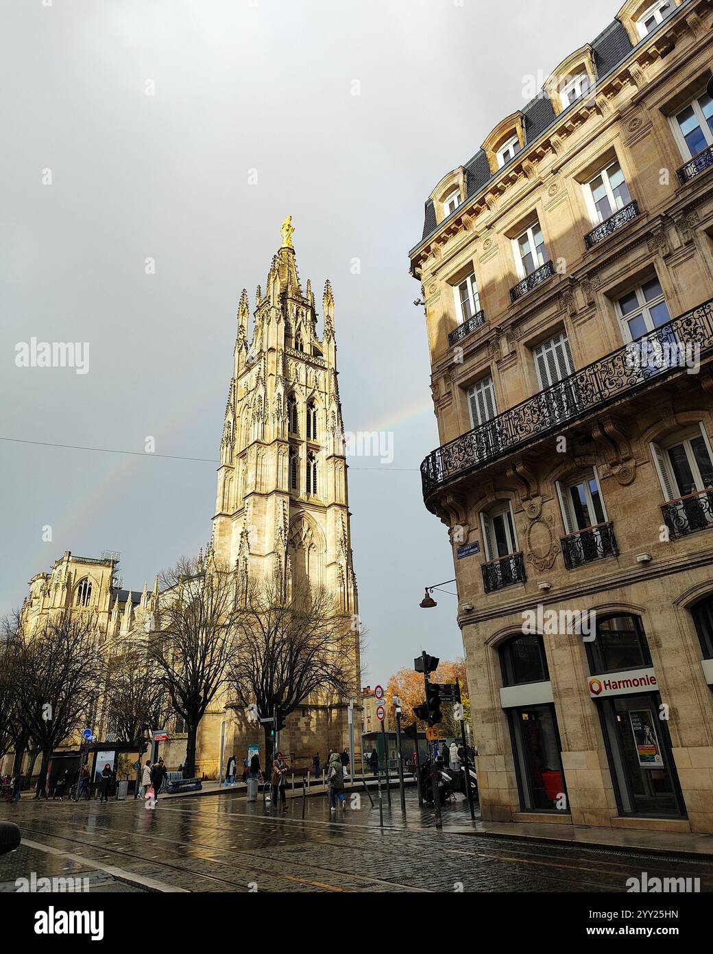 Scenic Bordeaux Cityscape: Historic Architecture and Urban Charm in France Stock Photo