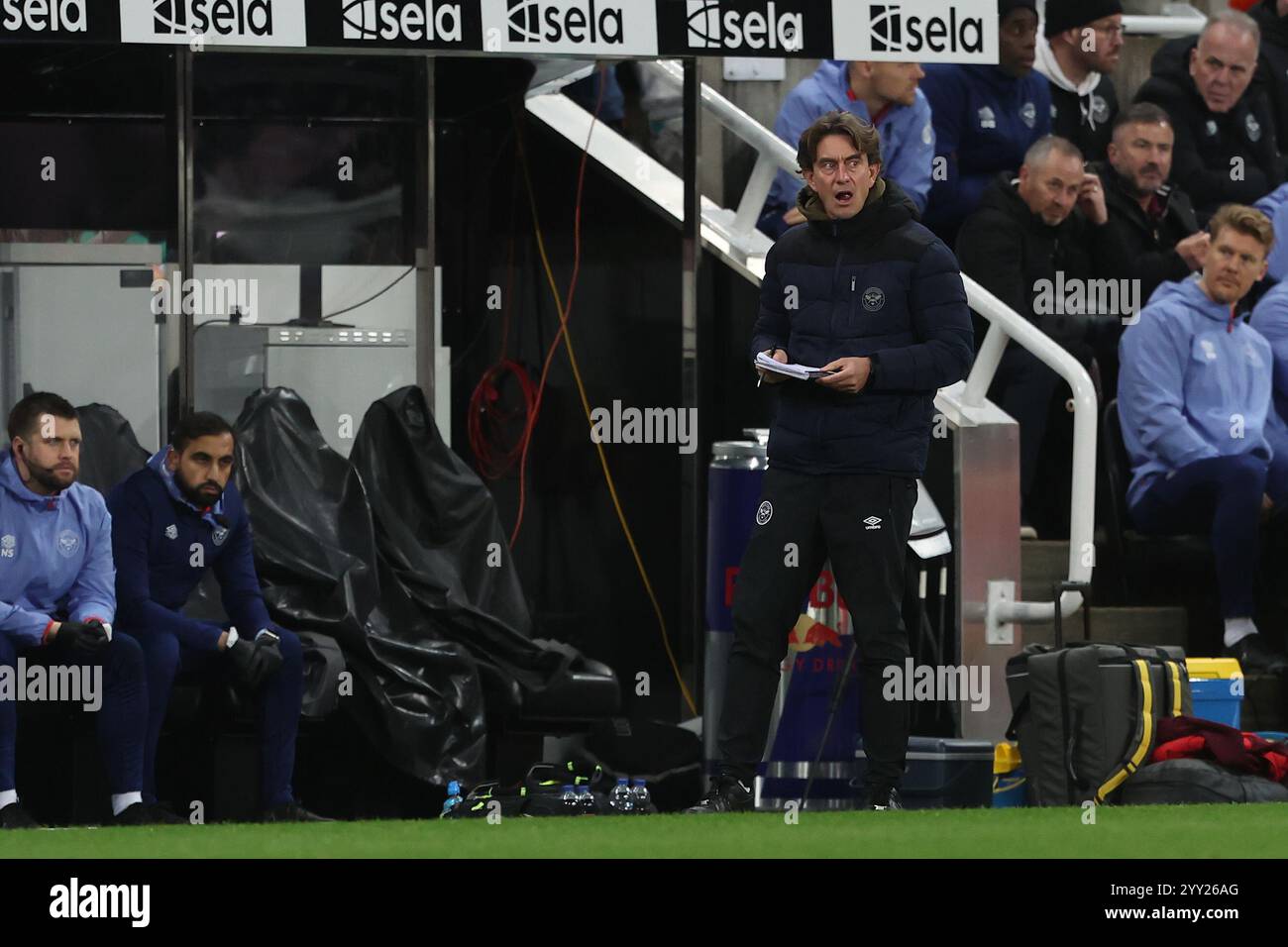 Brentford manager Thomas Frank looks on during the Carabao Cup Quarter