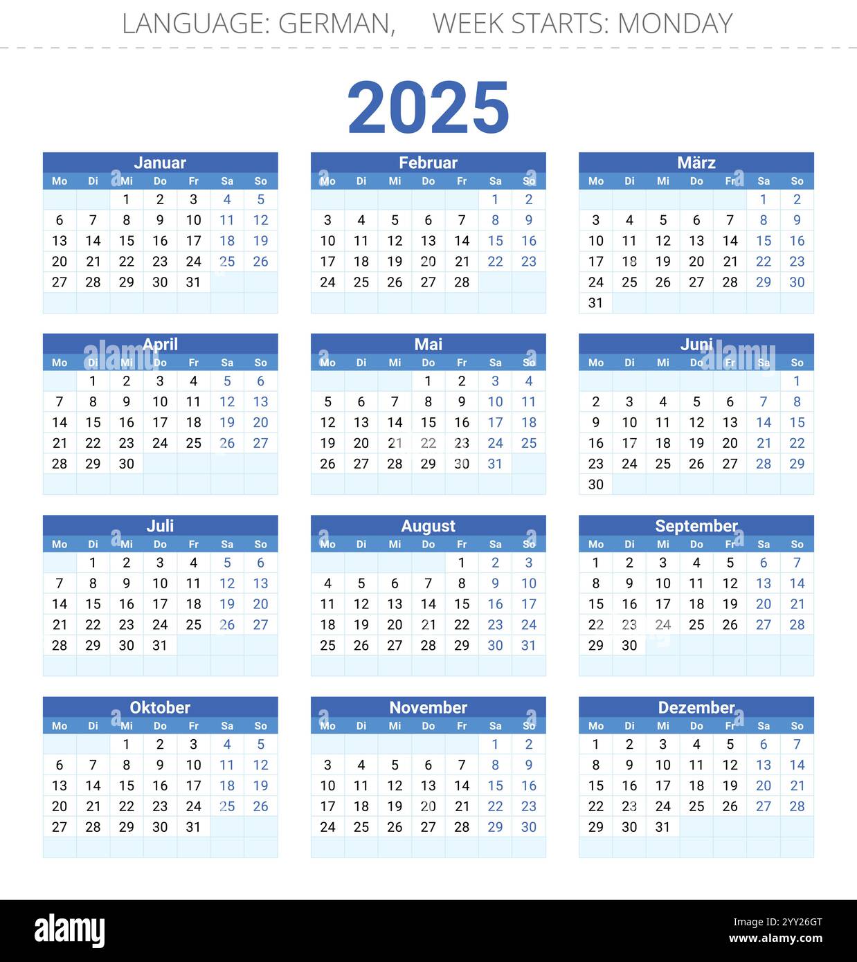 German calendar hi-res stock photography and images - Alamy