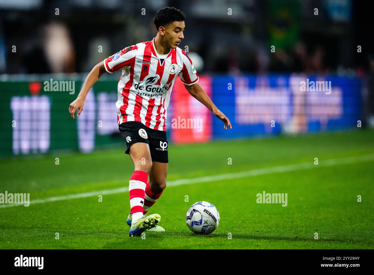 Rotterdam - Ayoub Oufkir of Sparta Rotterdam during the second round of the KNVB Beker season 2024/2025, the dutch domestic cup. The match is set between Sparta Rotterdam and Go Ahead Eagles at Het Kasteel on 18 December 2024 in Rotterdam, The Netherlands. (VK Sportphoto/Danny de Groot) Stock Photo