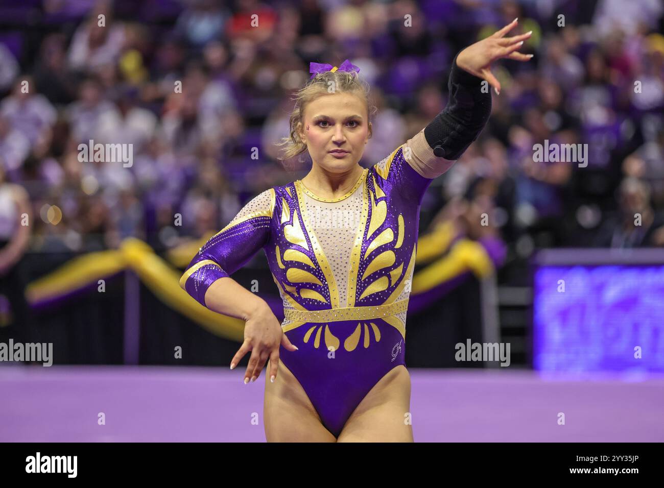 Lsu Jazz Routine Baton Rouge, LA, USA. 16th Dec, 2024. LSU's Sierra Ballard performs her ...