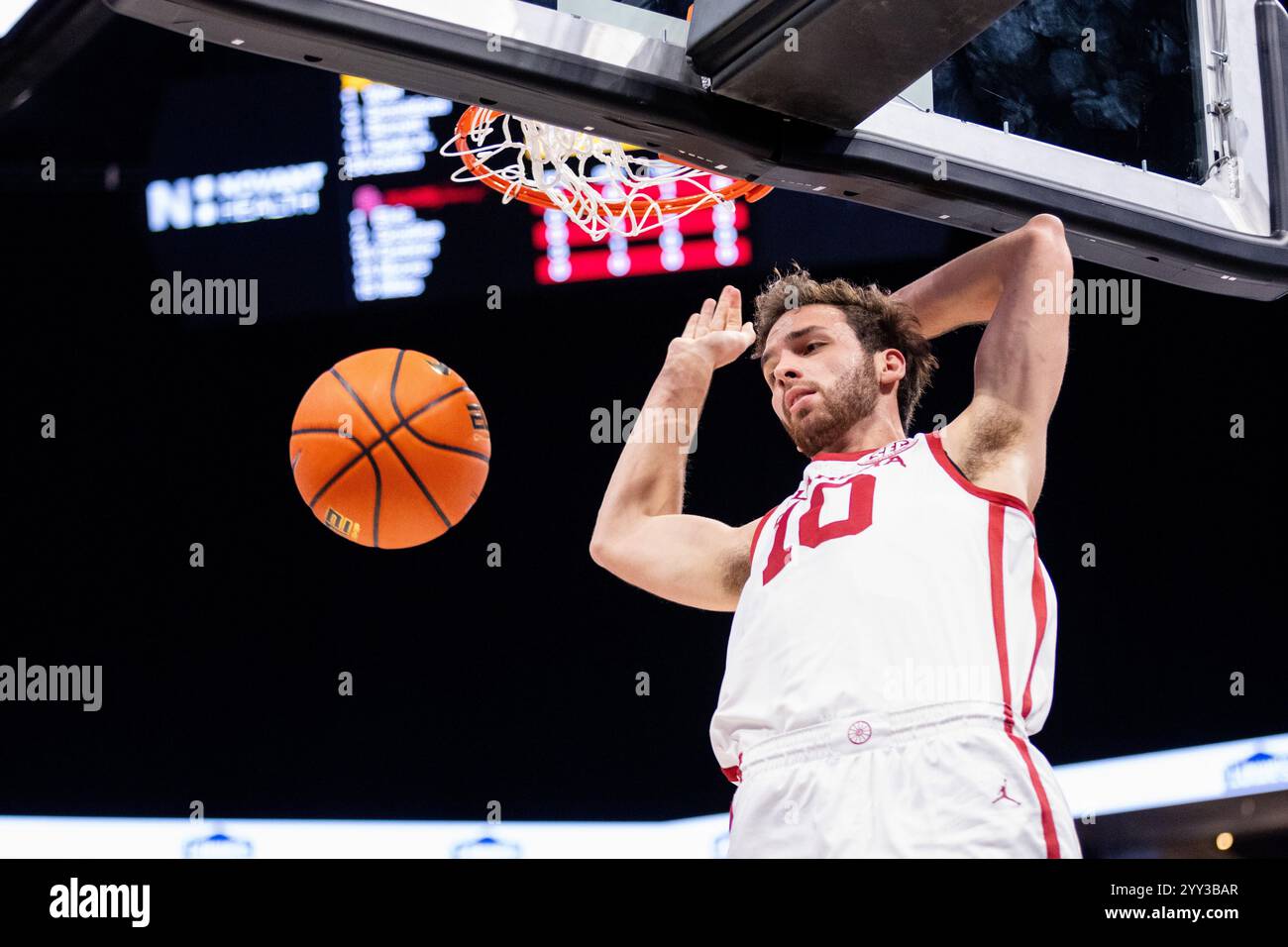 December 18, 2024 Oklahoma Sooners forward Sam Godwin (10) dunks