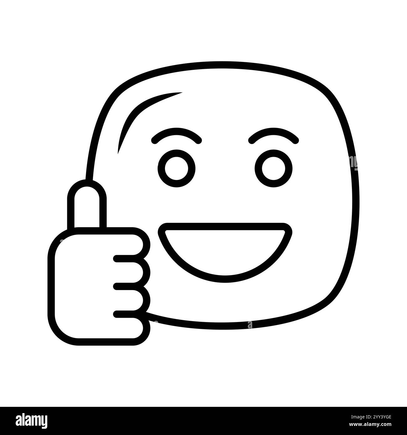 smiley-face-thumbs-up-black-and-white