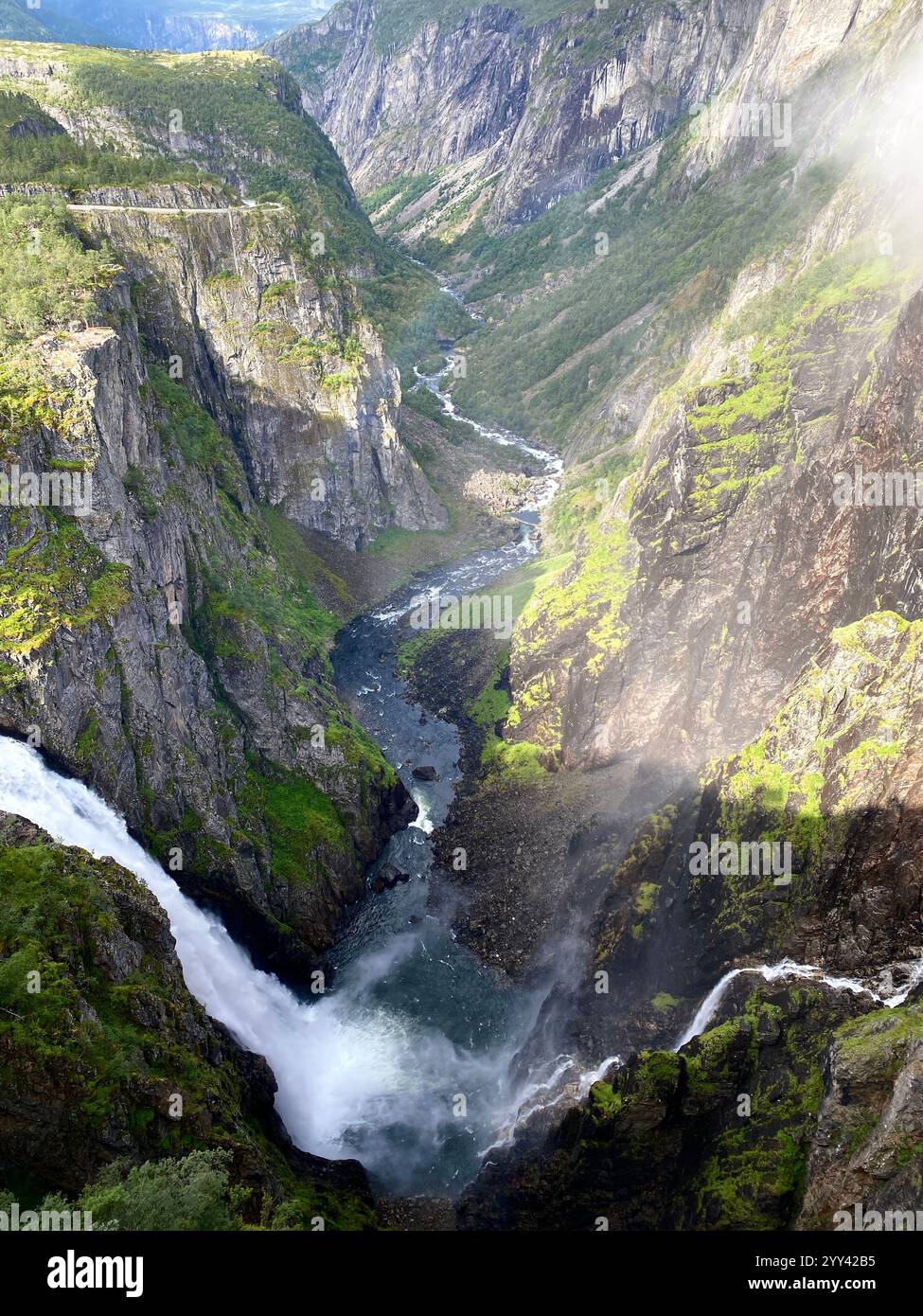 Scenic Voringsfossen in Norway - Smartphone Captured Stock Image