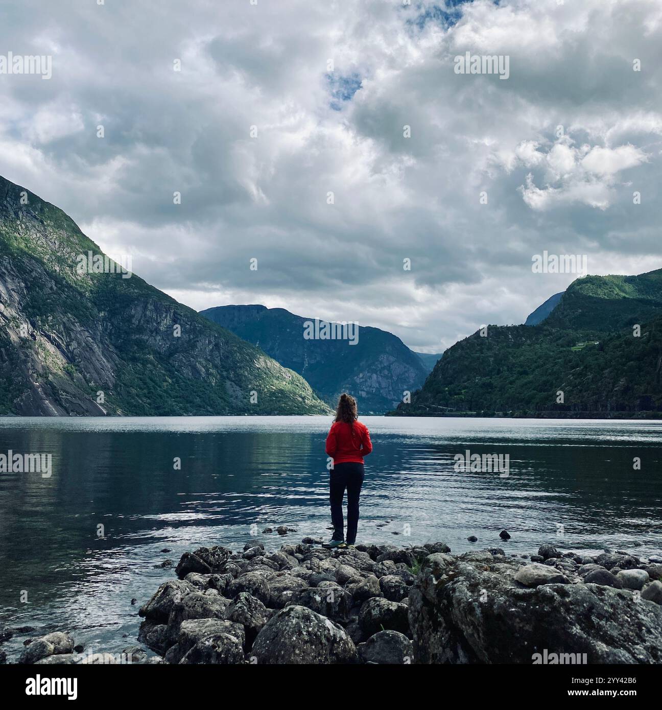 Scenic Fjorde in Norway - Smartphone Captured Stock Image