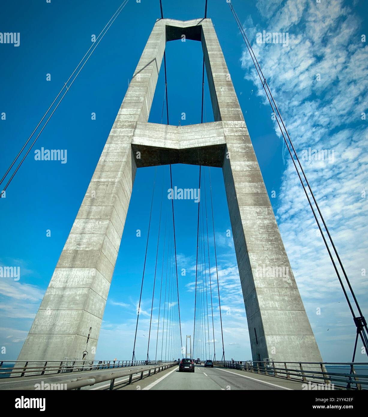 The Öresundsbron bridge connecting Denmark and Sweden - Smartphone Captured Stock Image