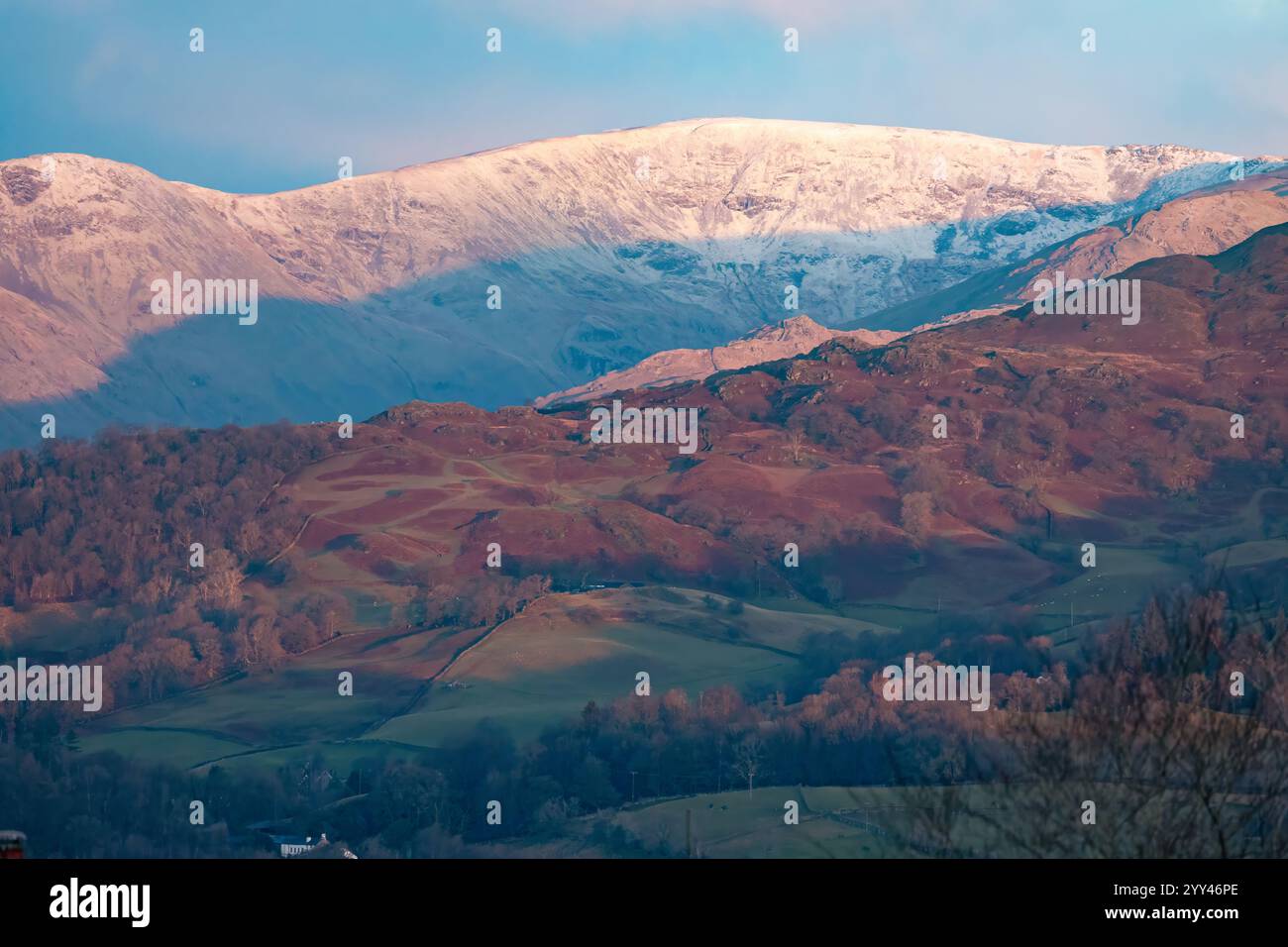South Cumbria UK 10th December 2024 UK Weather Sunrise & fresh snow on