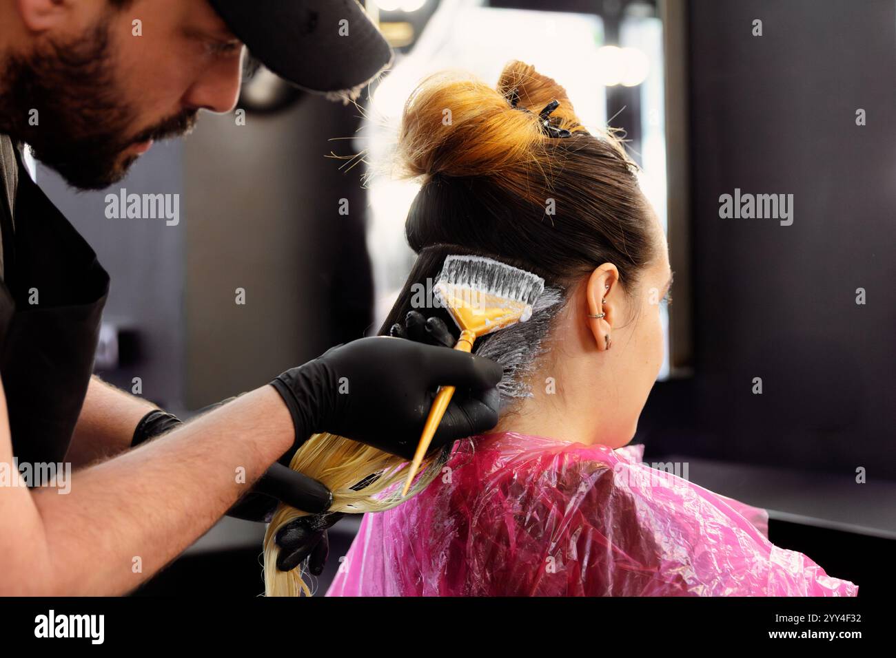 Hair coloring process showcasing hi-res stock photography and images ...