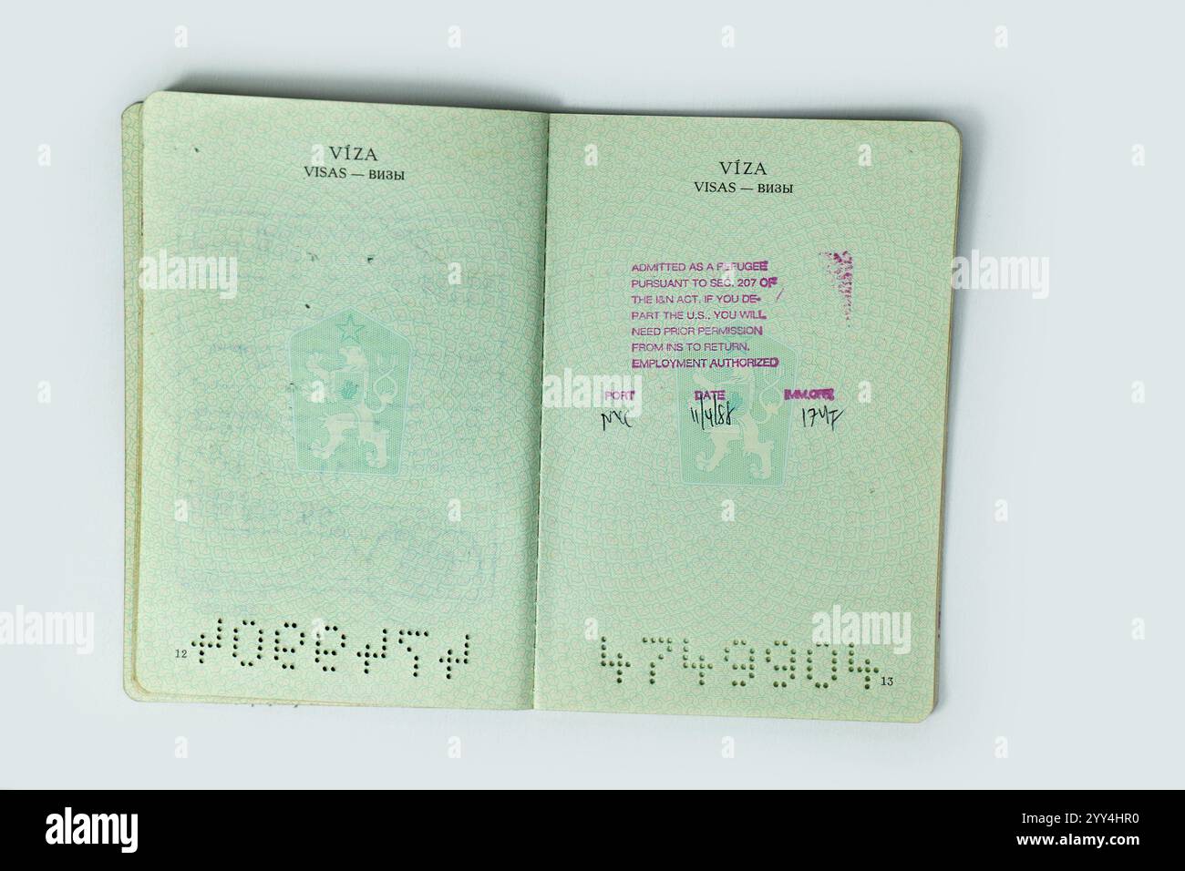 Refugee stamp hi-res stock photography and images - Alamy