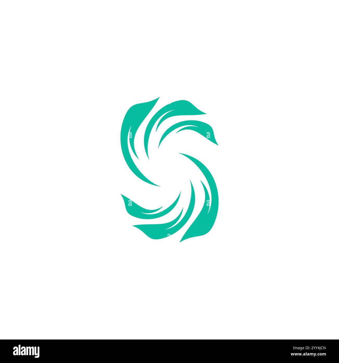 Letter S Leaf Logo Design. Circle Leaves Icon Stock Vector Image & Art ...
