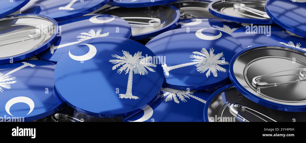 3d flag south carolina hi-res stock photography and images - Alamy