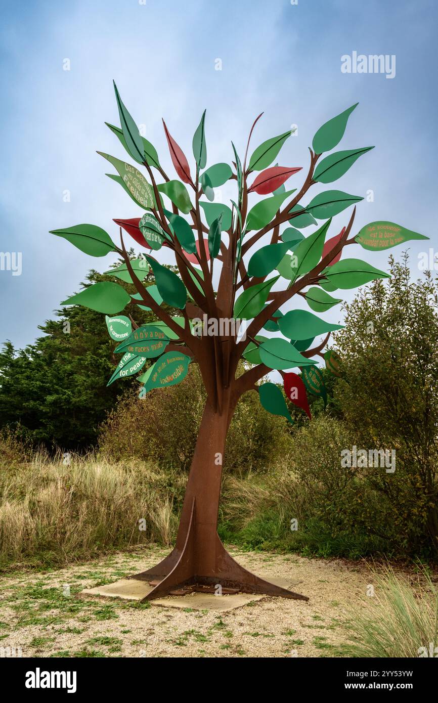 Arbre de la liberté, Utah Beach, Normandy, France Stock Photo