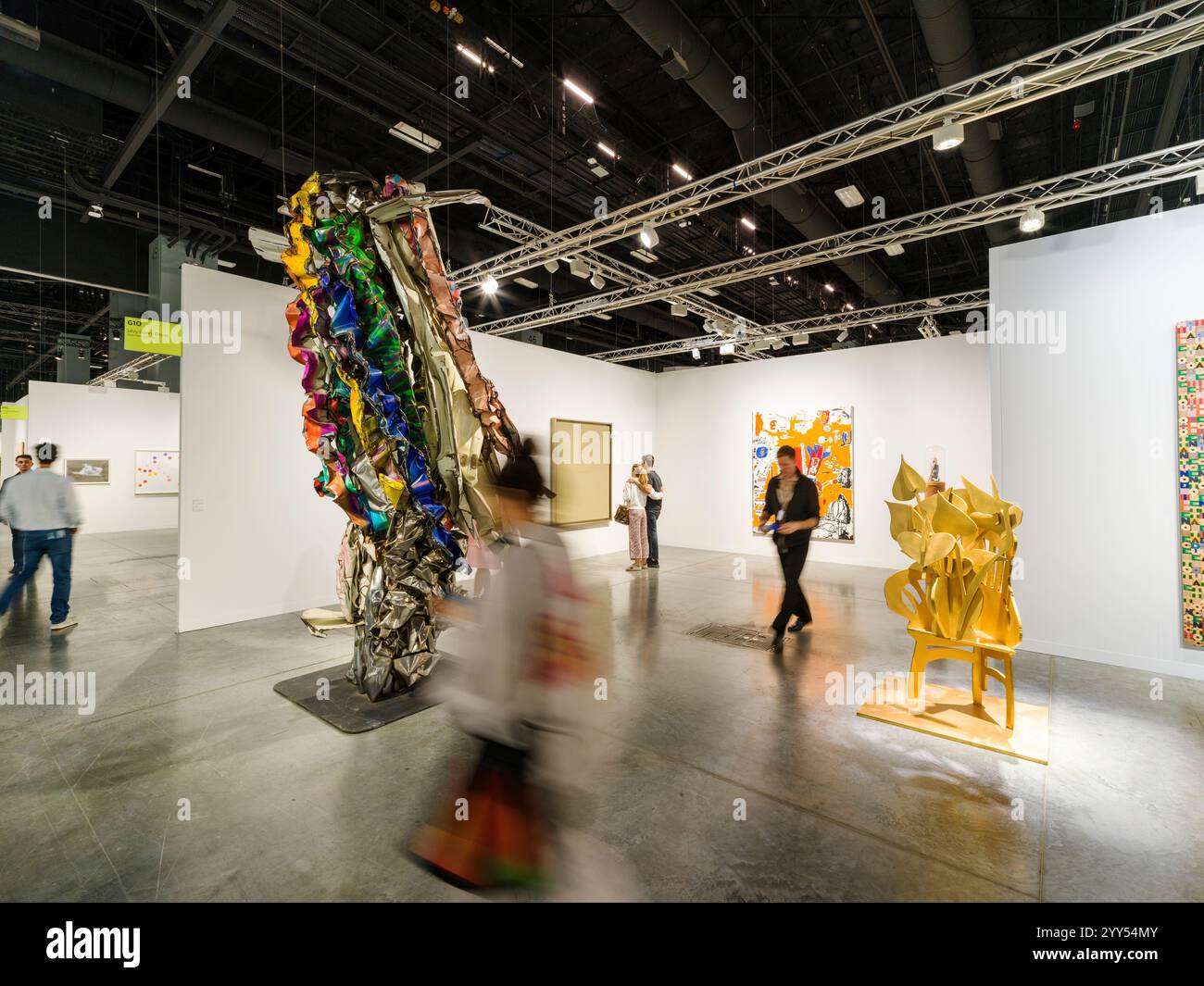Art Basel Miami Beach is a premier international art fair that annually transforms Miami into a global cultural hub.   This prestigious event is acces Stock Photo