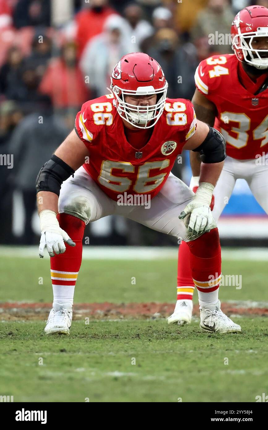 Kansas City Chiefs guard Mike Caliendo (66) lines up for a play during