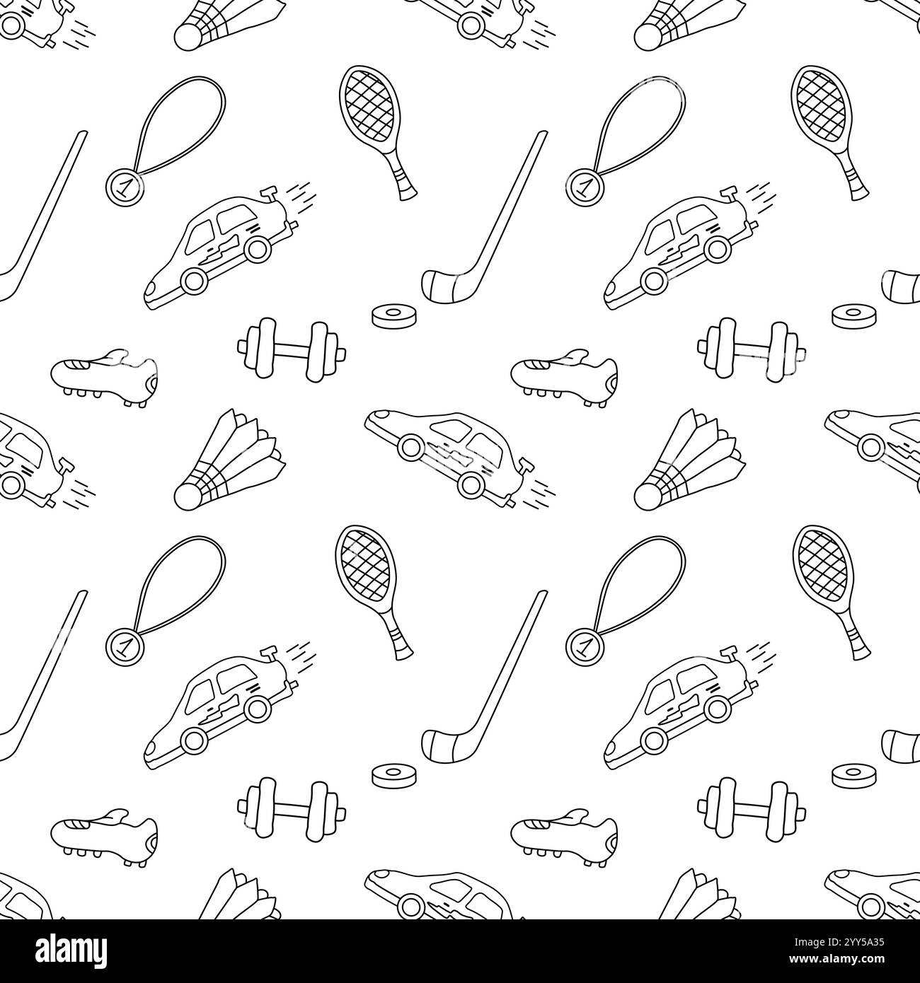 Seamless sport pattern. Background with sports icons Stock Vector Image ...