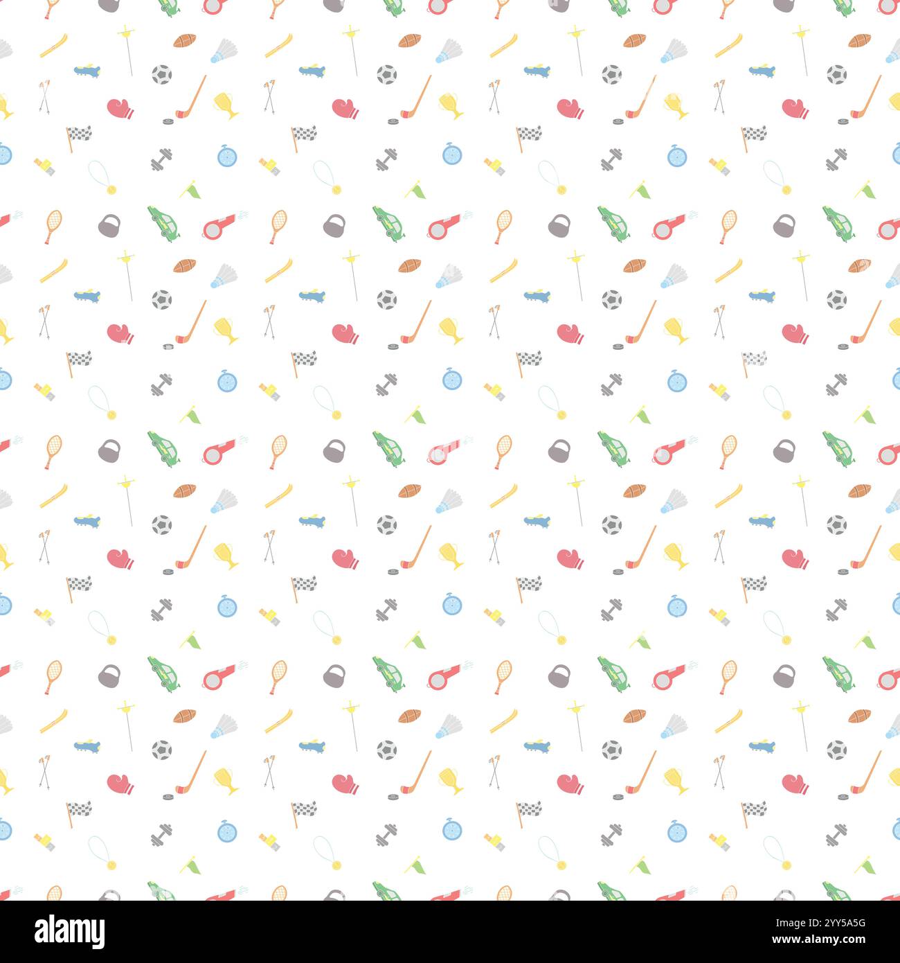 Seamless sport pattern. Background with sports icons Stock Vector Image ...