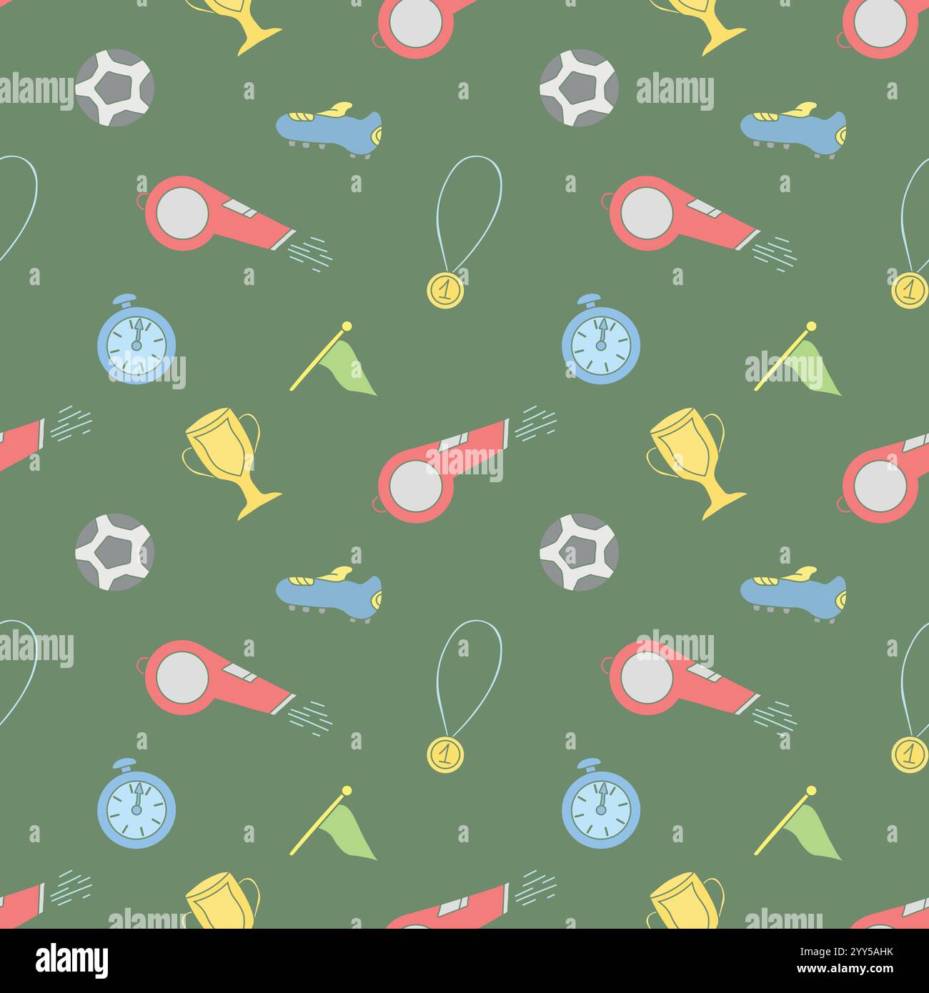 Seamless sport pattern. Background with sports icons Stock Vector Image ...