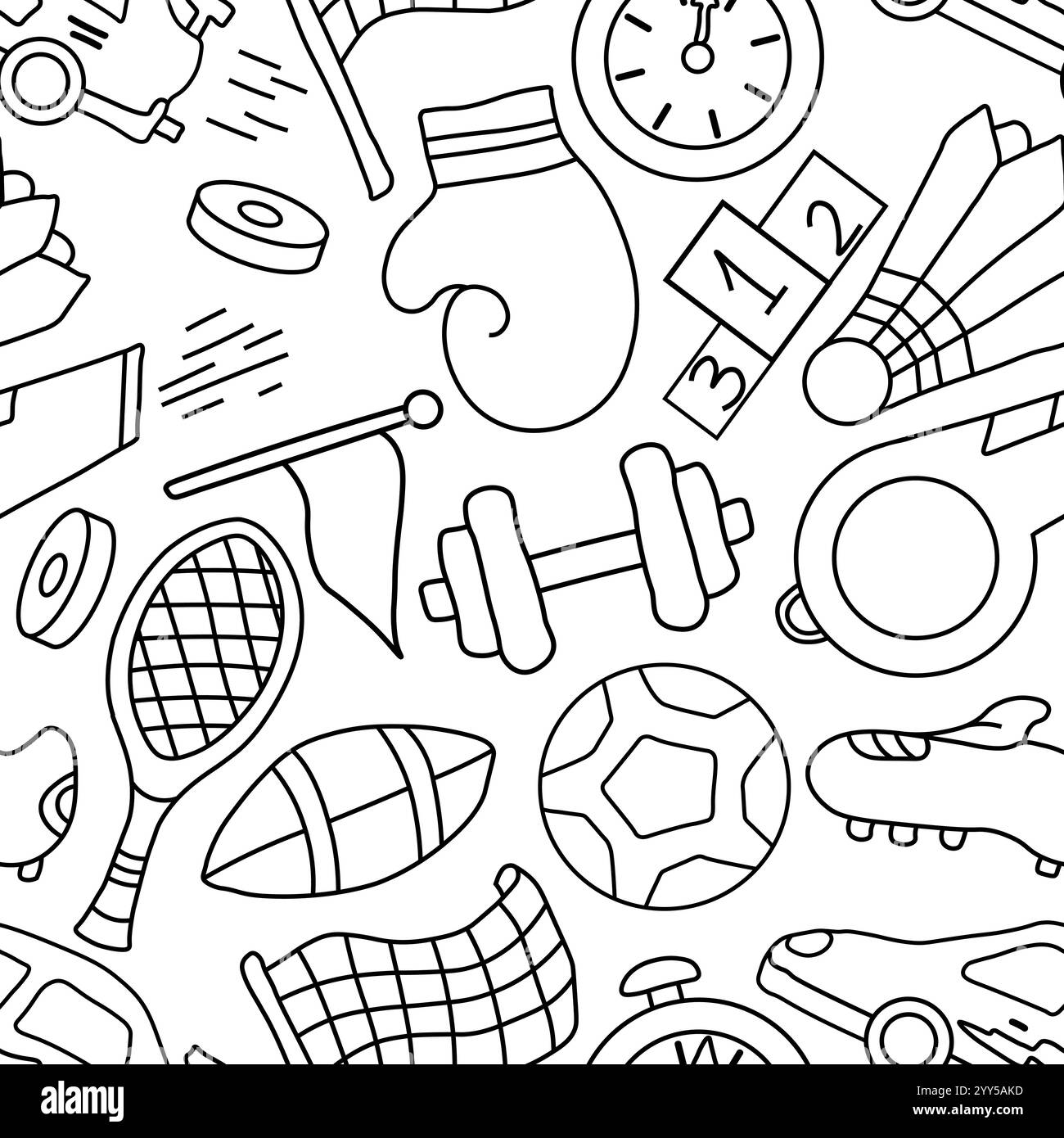 Tennis seamless background vector vectors Black and White Stock Photos ...